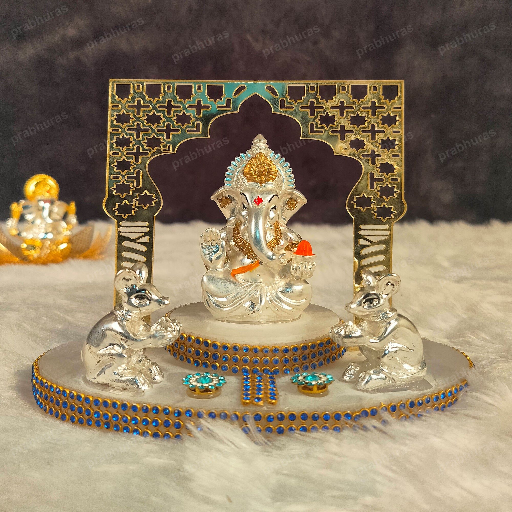 Shri Ganesh ji Dawar Gate With Gold And Silver Coated