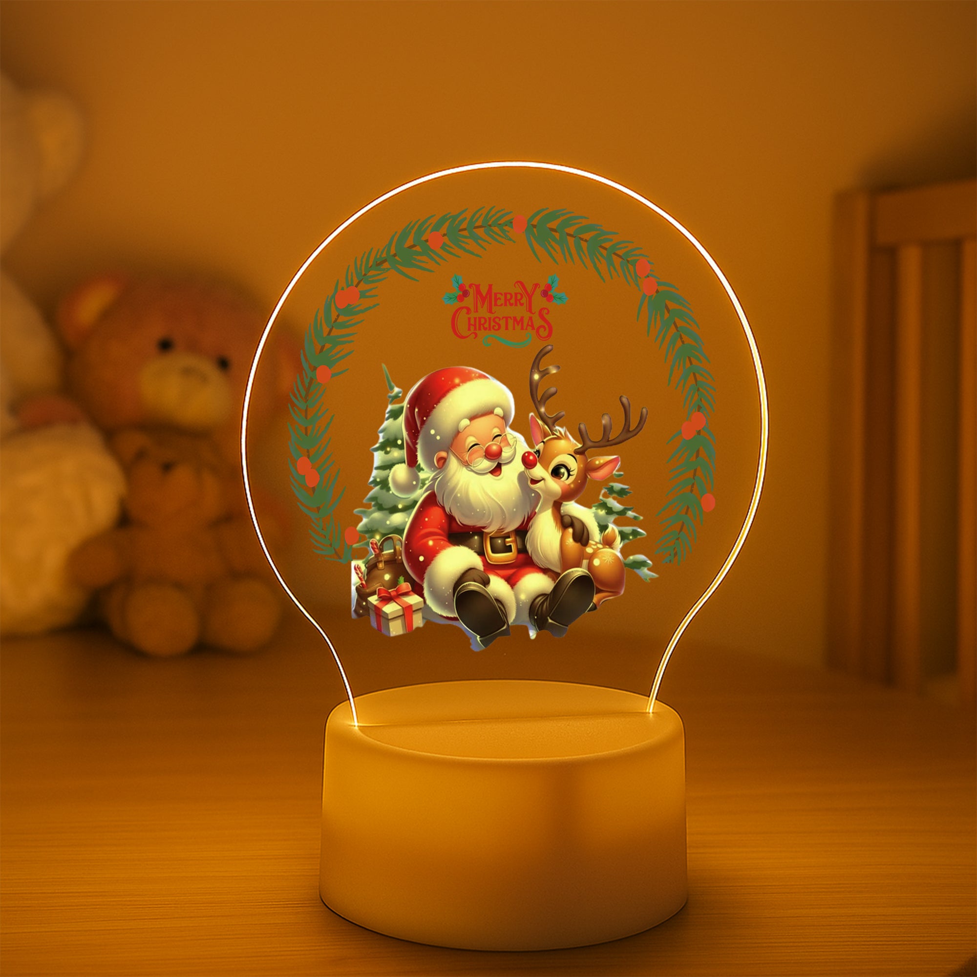 christmas Christmas LED Night Lamp | Festive Decorative Light for Home & Gifting