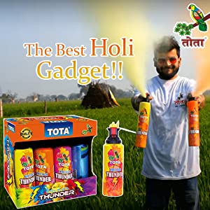 Mini Thunder Plus Holi Gulal Colors for Celebration 4pcs Pack 350 Ml
