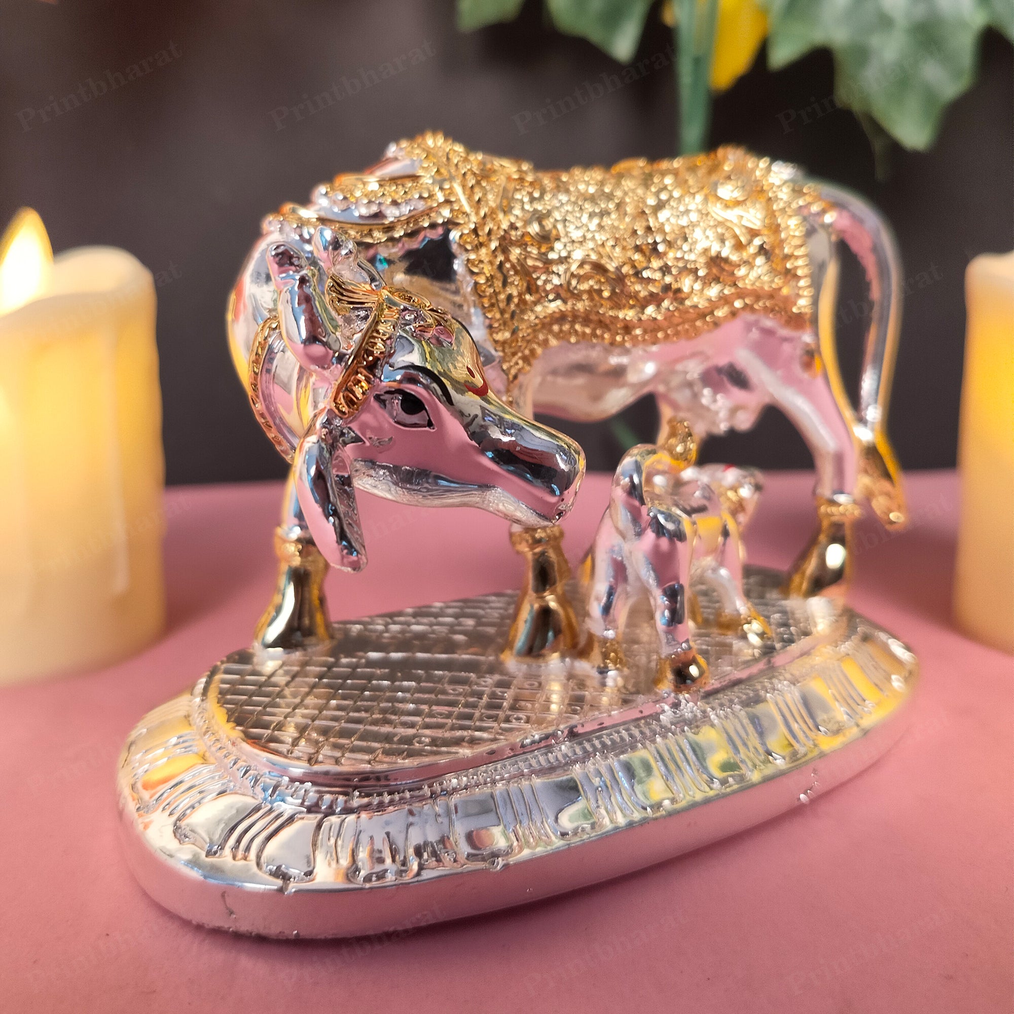 Kamdhenu Cow with Calf Vastu, Vastu Items for Home for Good Luck - Offers Wealth, Prosperity, Health, Peace