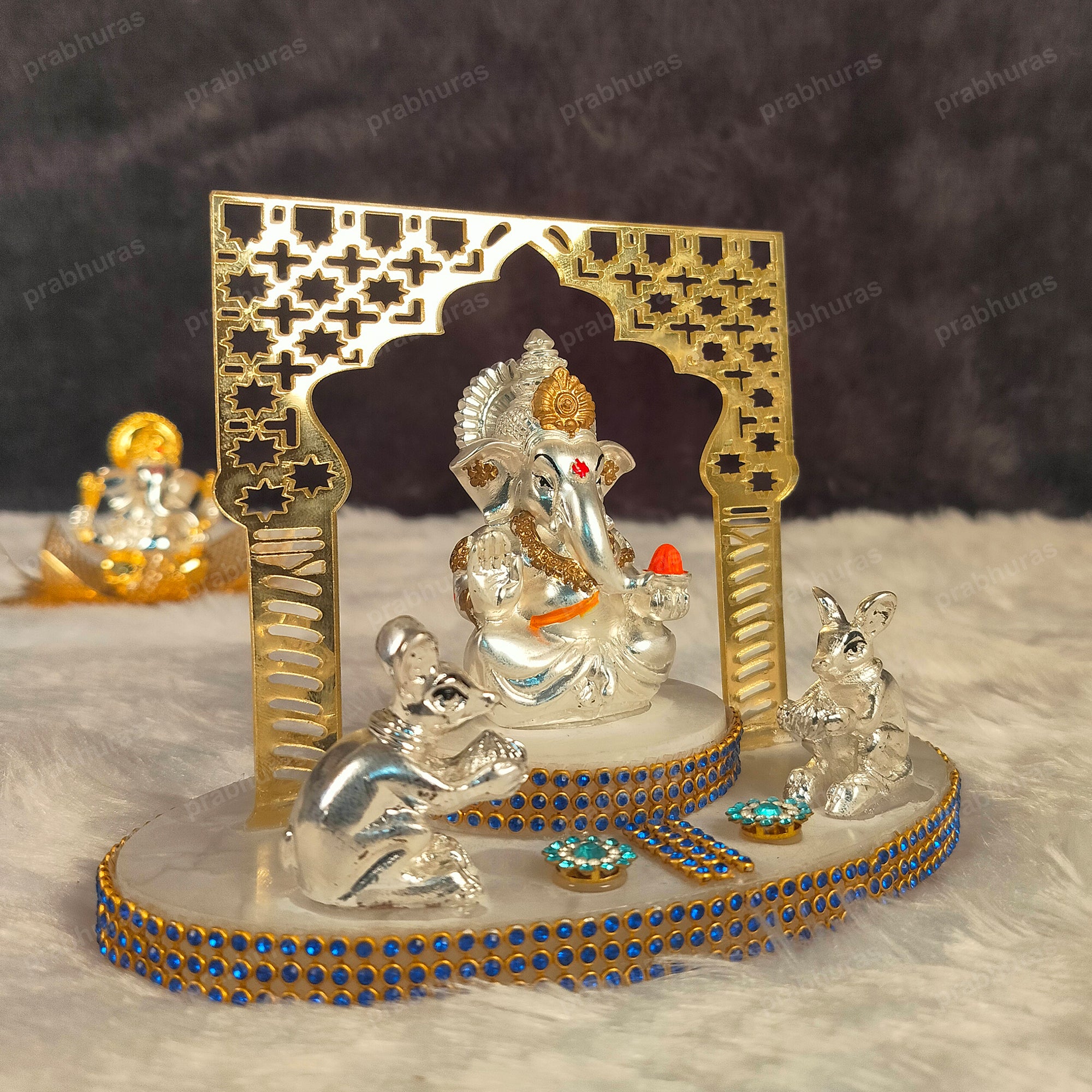 Shri Ganesh ji Dawar Gate With Gold And Silver Coated