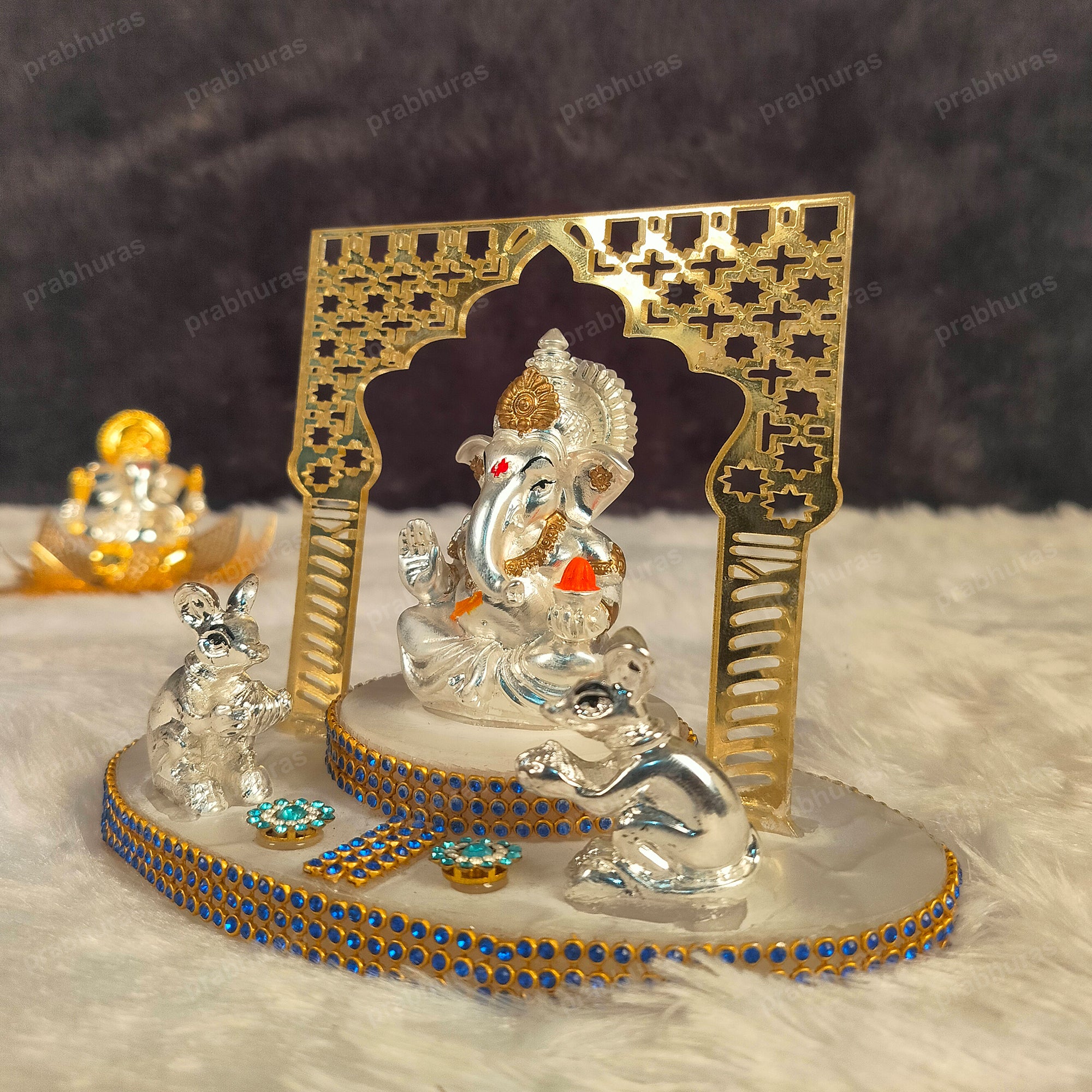 Shri Ganesh ji Dawar Gate With Gold And Silver Coated