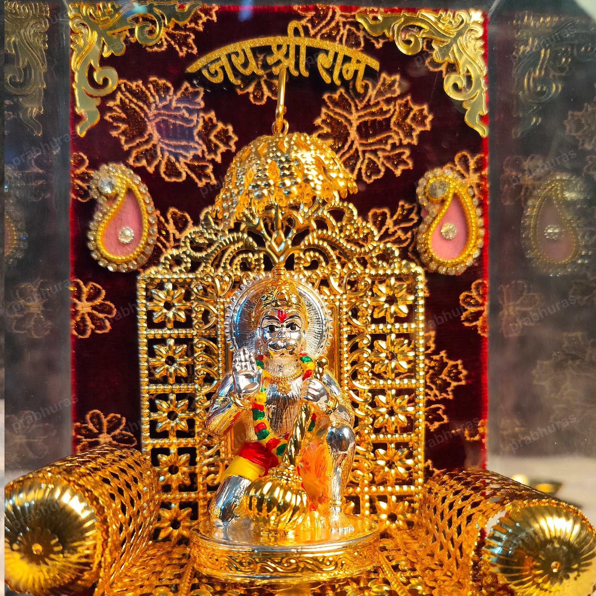 Mahabali Hanuman ji With Gold And Silver Coated