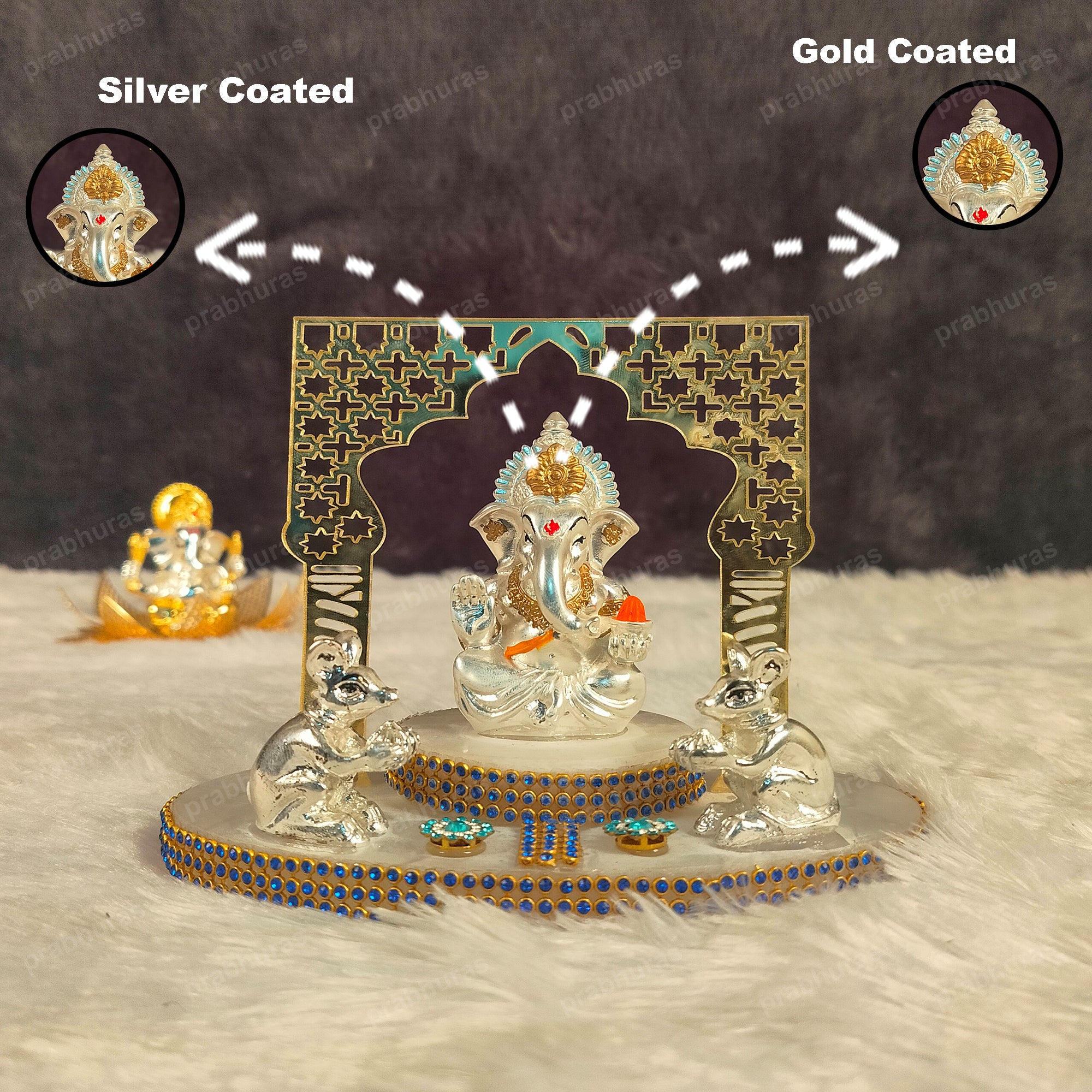 Shri Ganesh ji Dawar Gate With Gold And Silver Coated