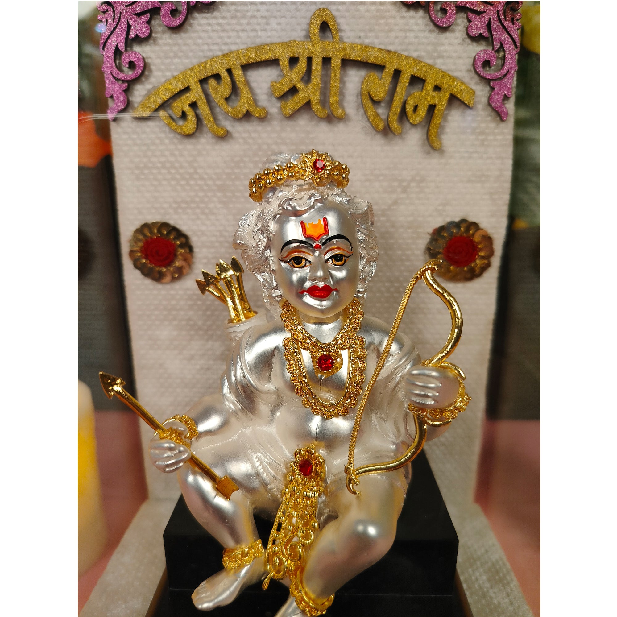 Shri Bal Ram Ji With Gold And Silver Coated