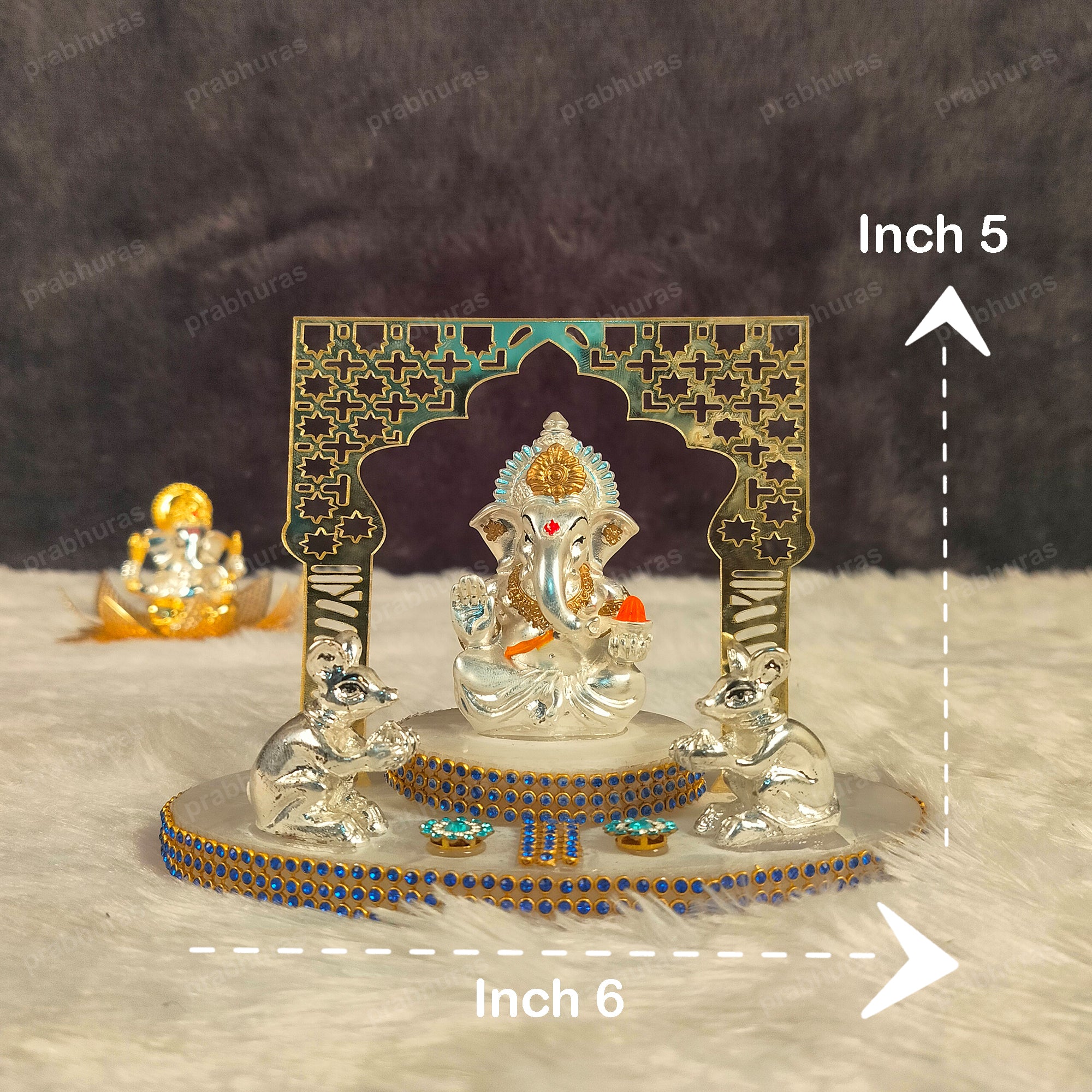 Shri Ganesh ji Dawar Gate With Gold And Silver Coated