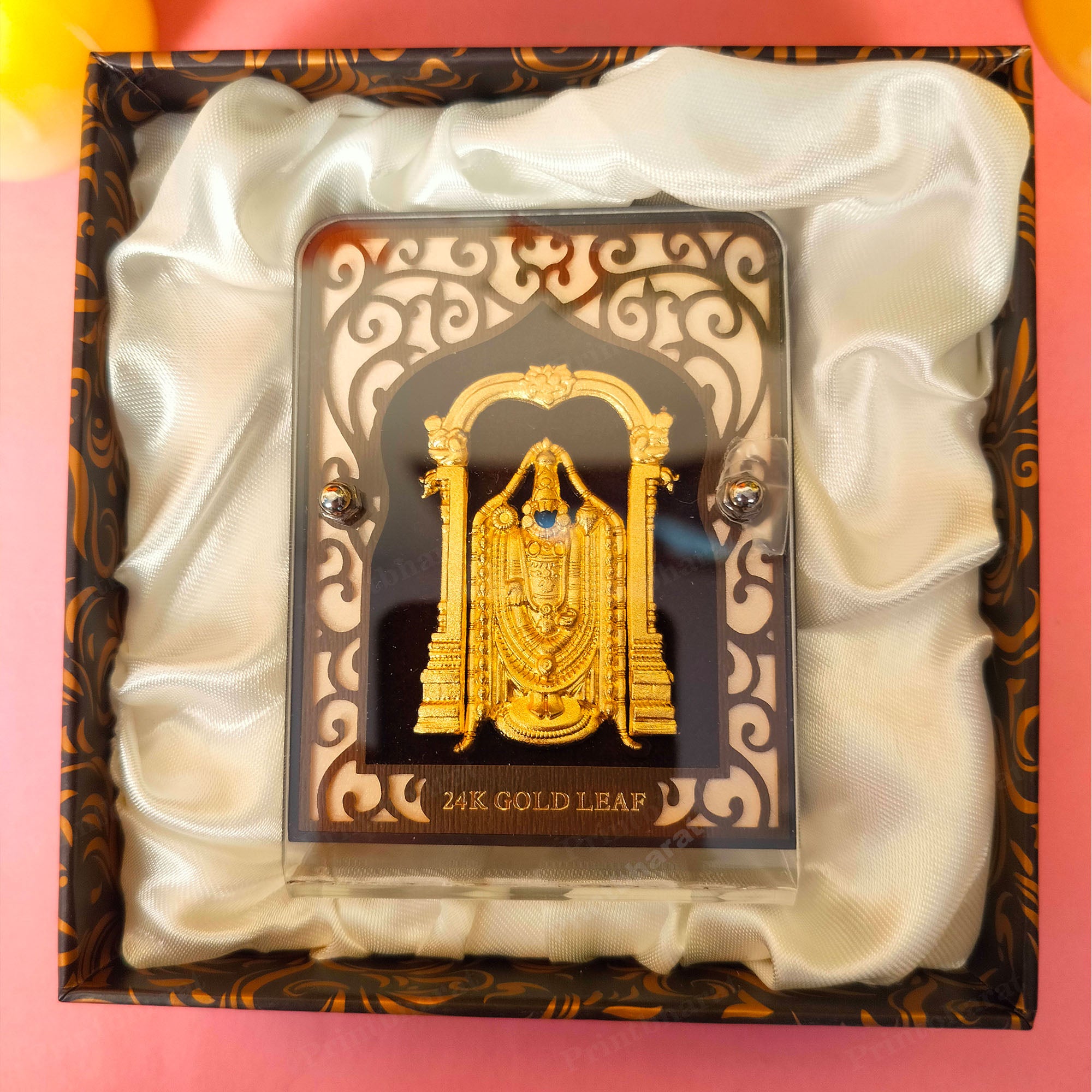 Shree Balaji Leaf 24KT Gold Coated Table Top
