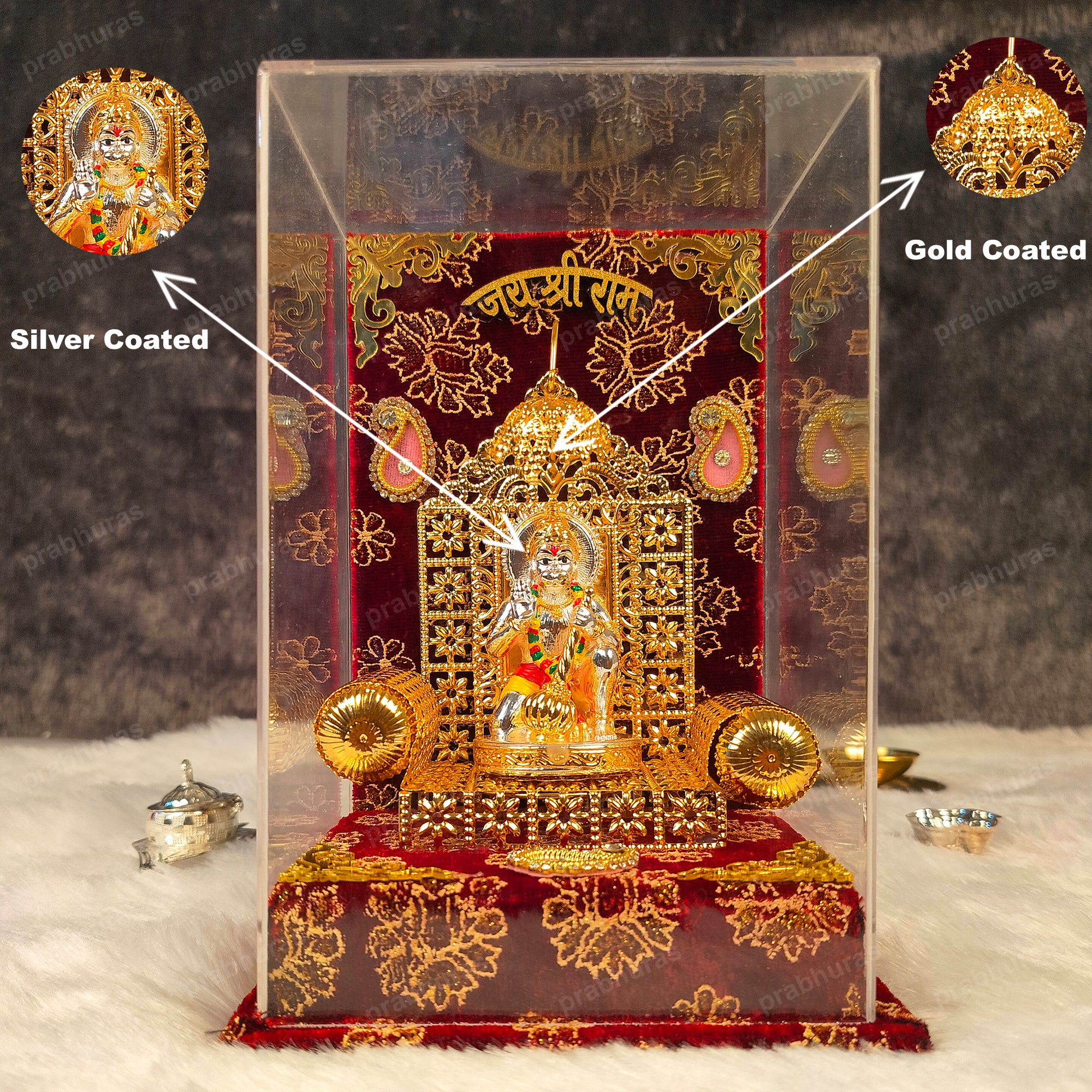 Mahabali Hanuman ji With Gold And Silver Coated