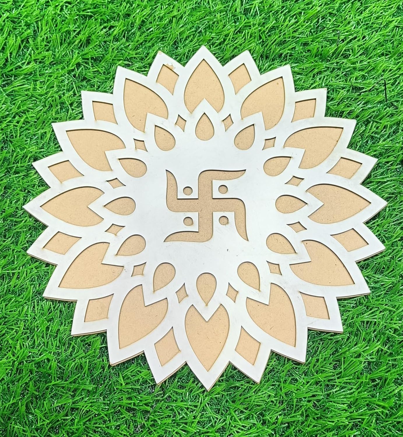 Rangoli Stencil Assorted Desgion I MDF Rangoli Stencil I Rangoli Pouch Free Pack Of 5 12*12 Inch