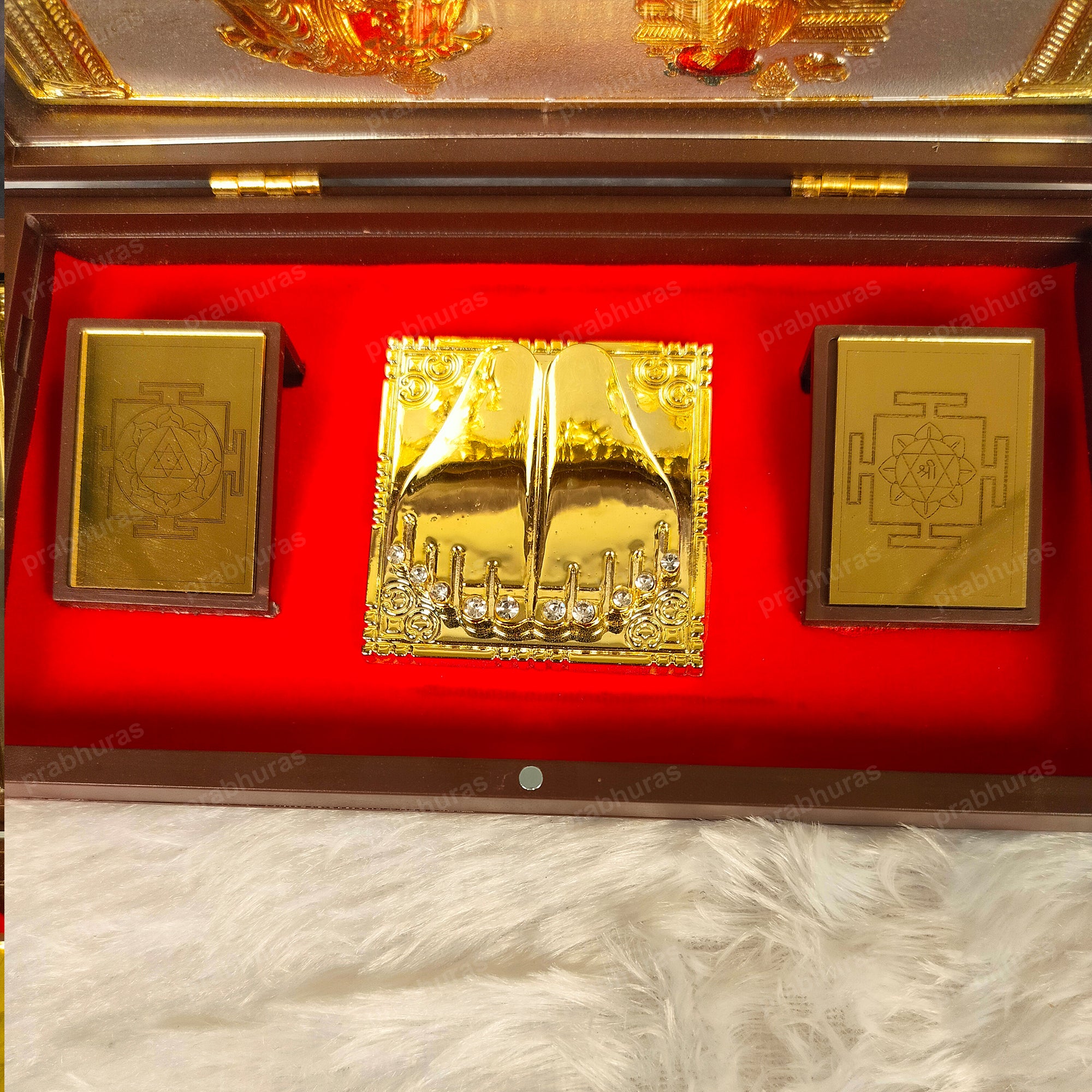 Laxmi Ganesh Pocket Temple (24 Karat Gold Coated)
