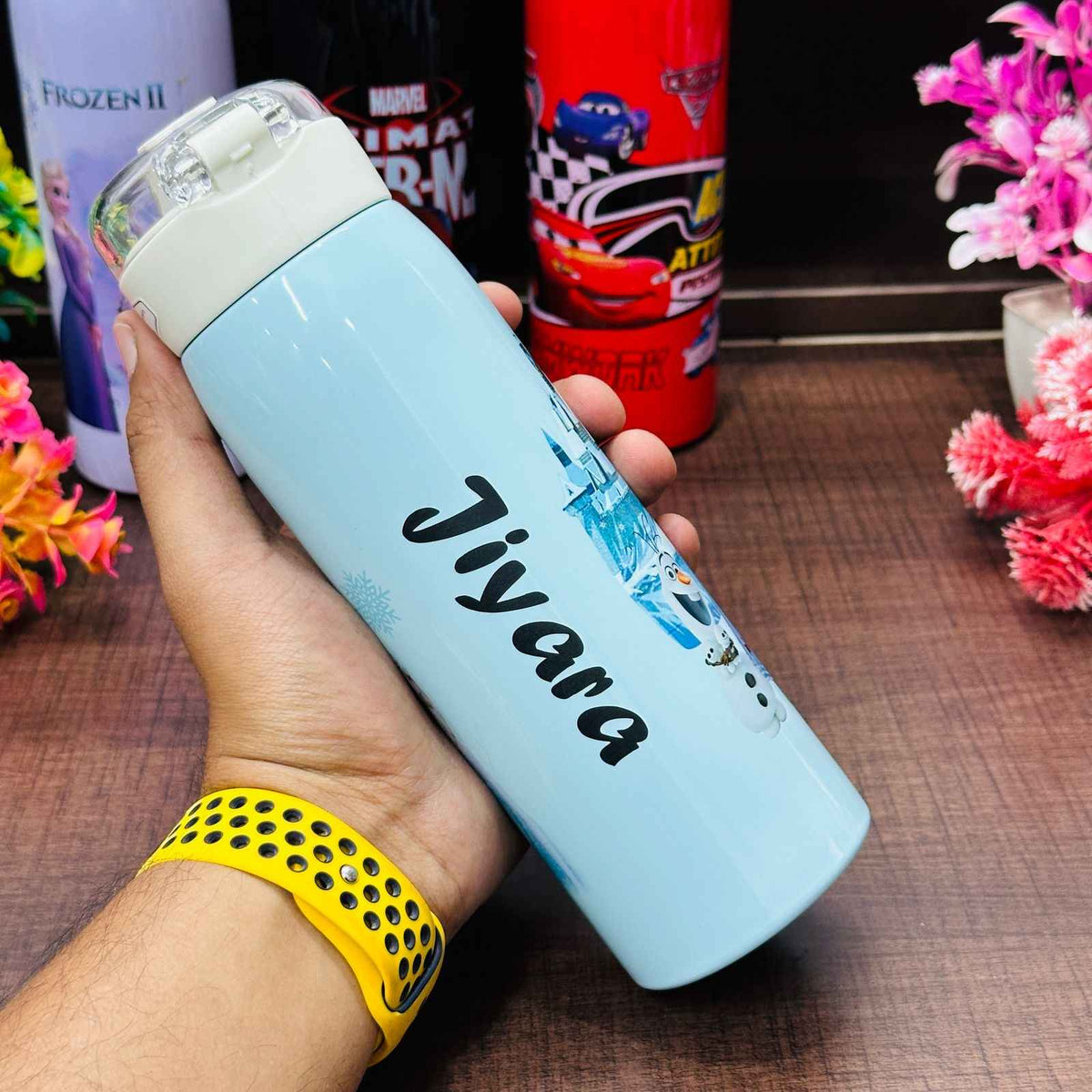 Personalized Stainless Steel Kids Water Bottles – Leak-Proof & Insulated (500 ml)