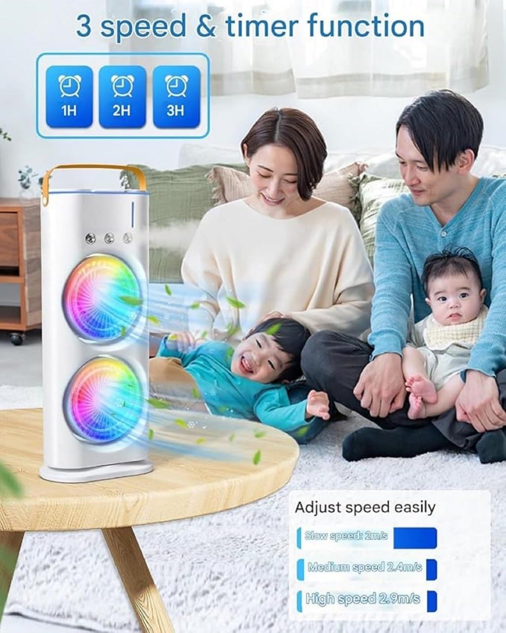 Double End Mini Air Cooler Fan