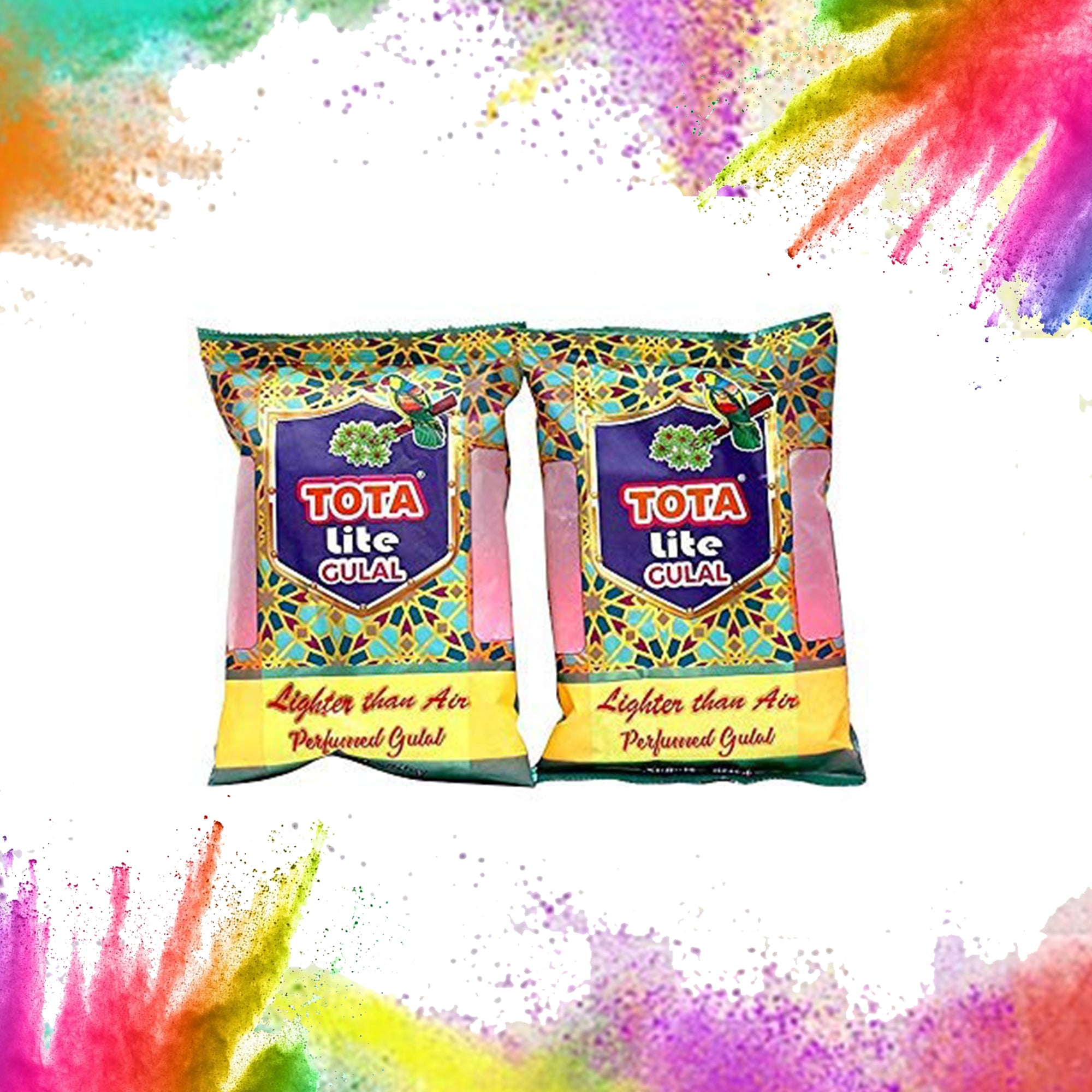 Gun for Holi - Sprays Dry Colors in Air | Natural and Herbal Holi Kit for Kids Festivals and Holi Celebrations - 1 Refillable Pichkari and 2 Packets of Gulal Colors
