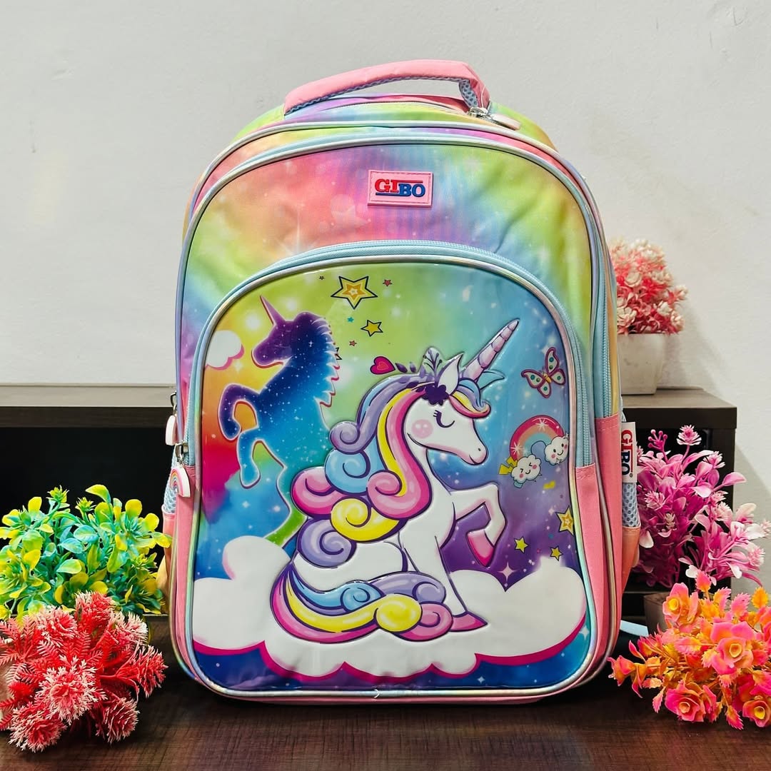 Unicorn Personalized 16 Inch 3 Zipper Backpack