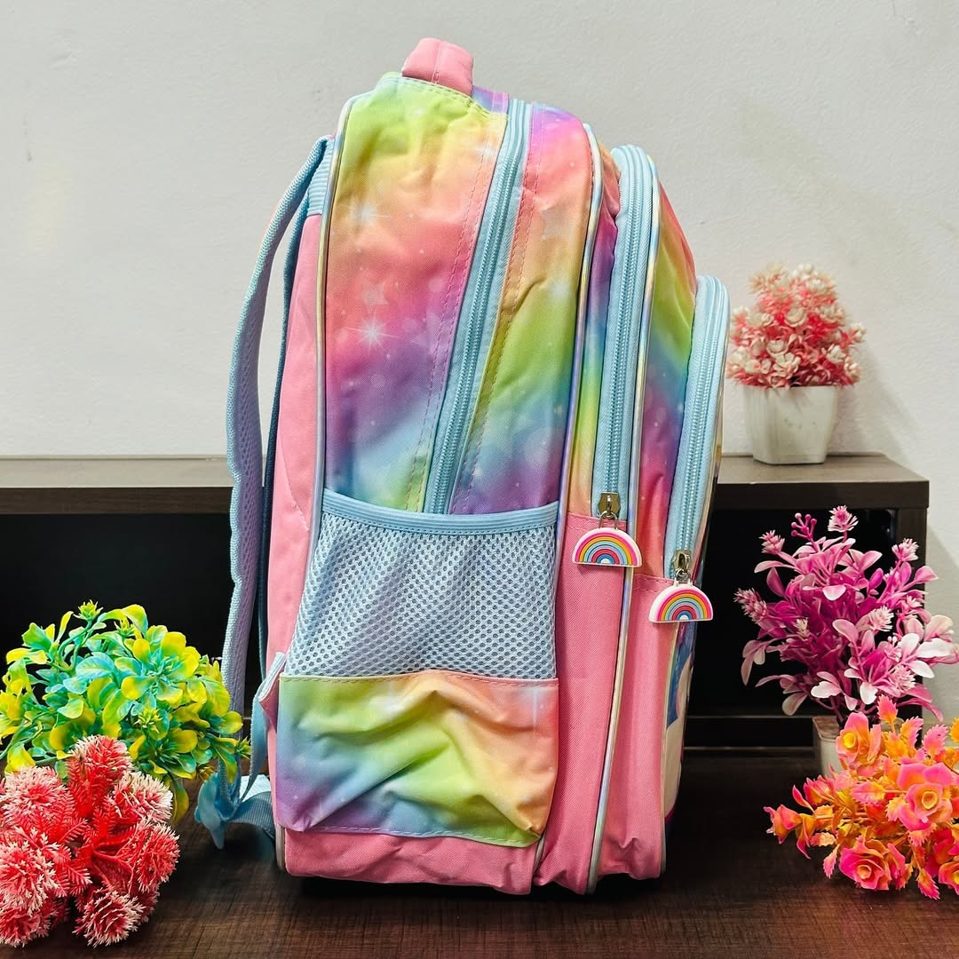 Unicorn Personalized 16 Inch 3 Zipper Backpack