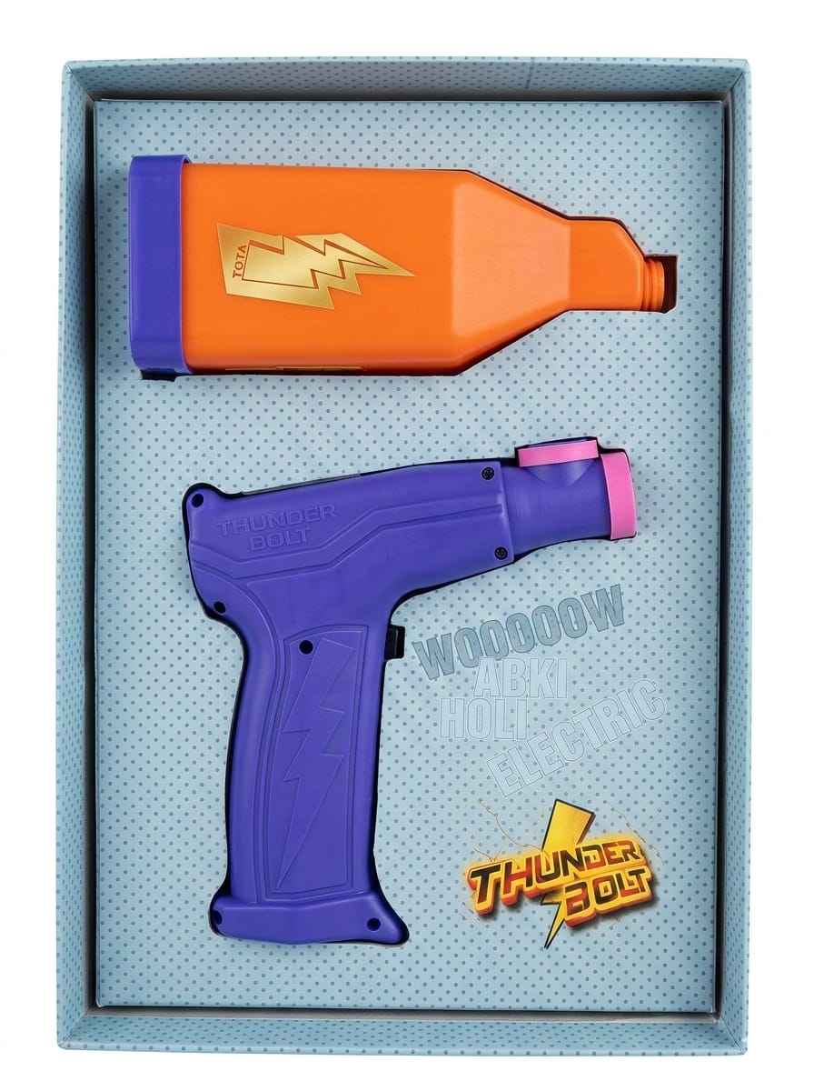 Holi Color Blaster Gun with Powder Tank – Manual Gulal Shooter for Festival Fun