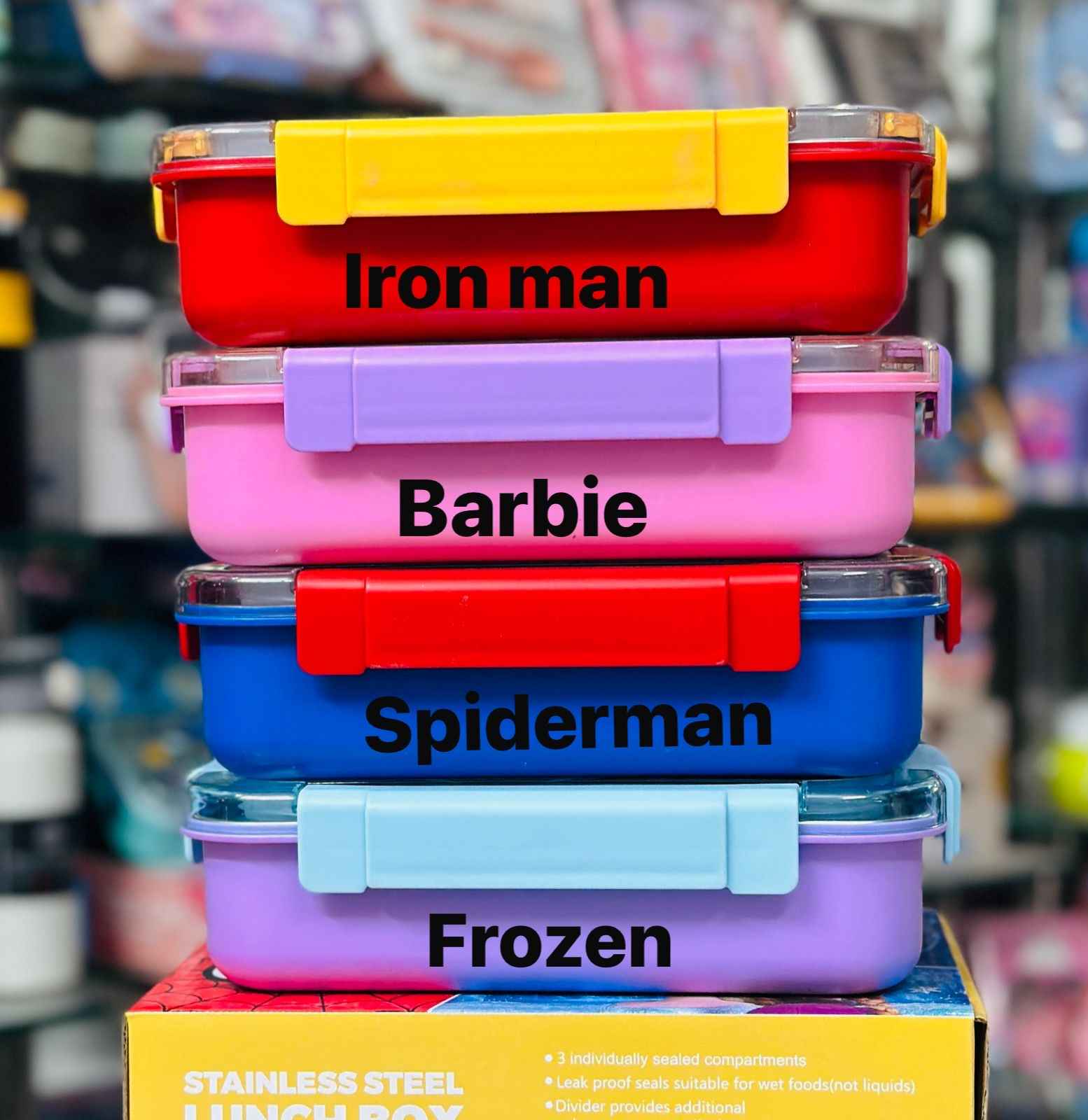 Insulated 3 grid personalized bento lunch box