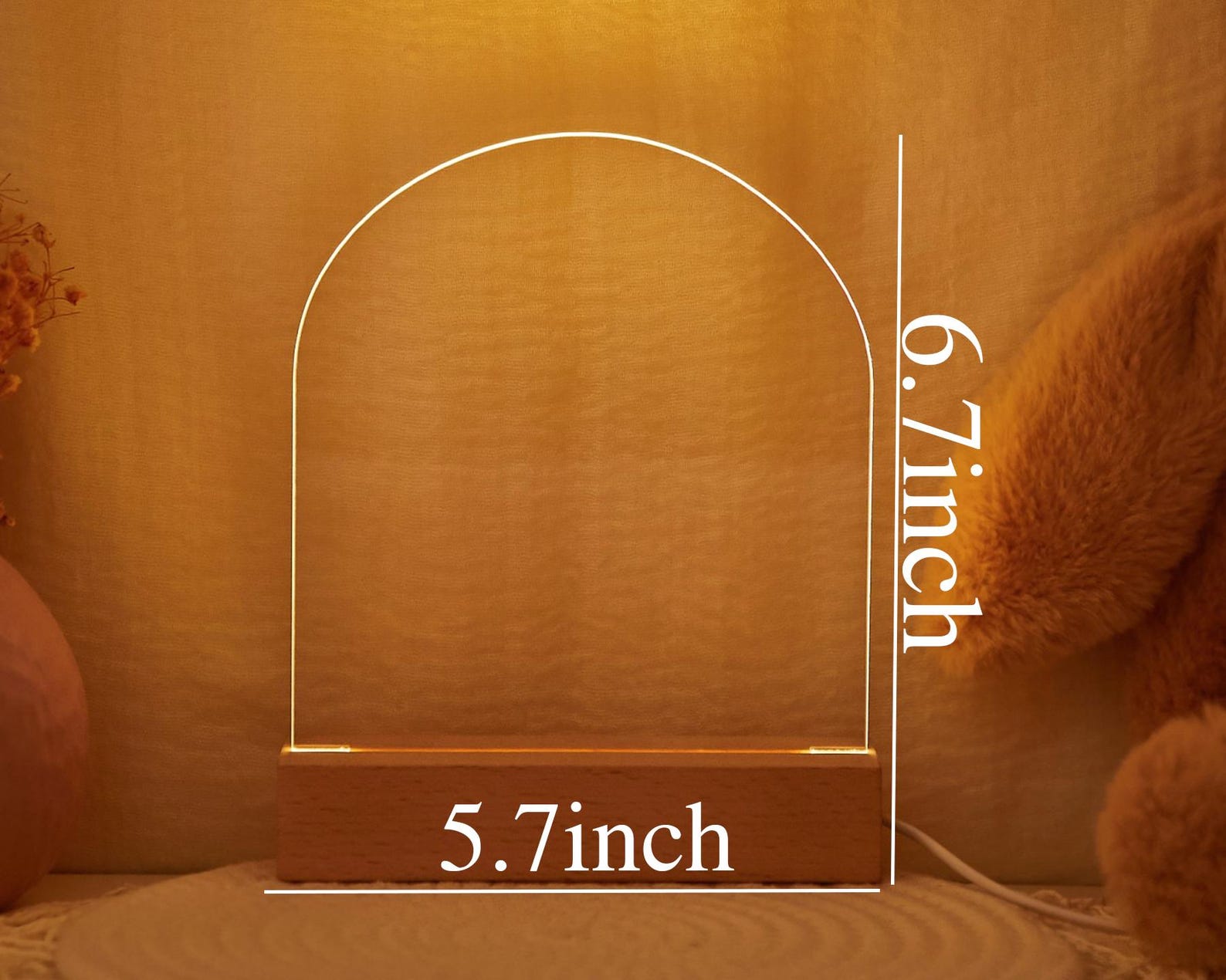 Custom LED Animal Night Light – Safari Theme Baby Lamp with Name | Newborn Gift, Toddler Room Decor