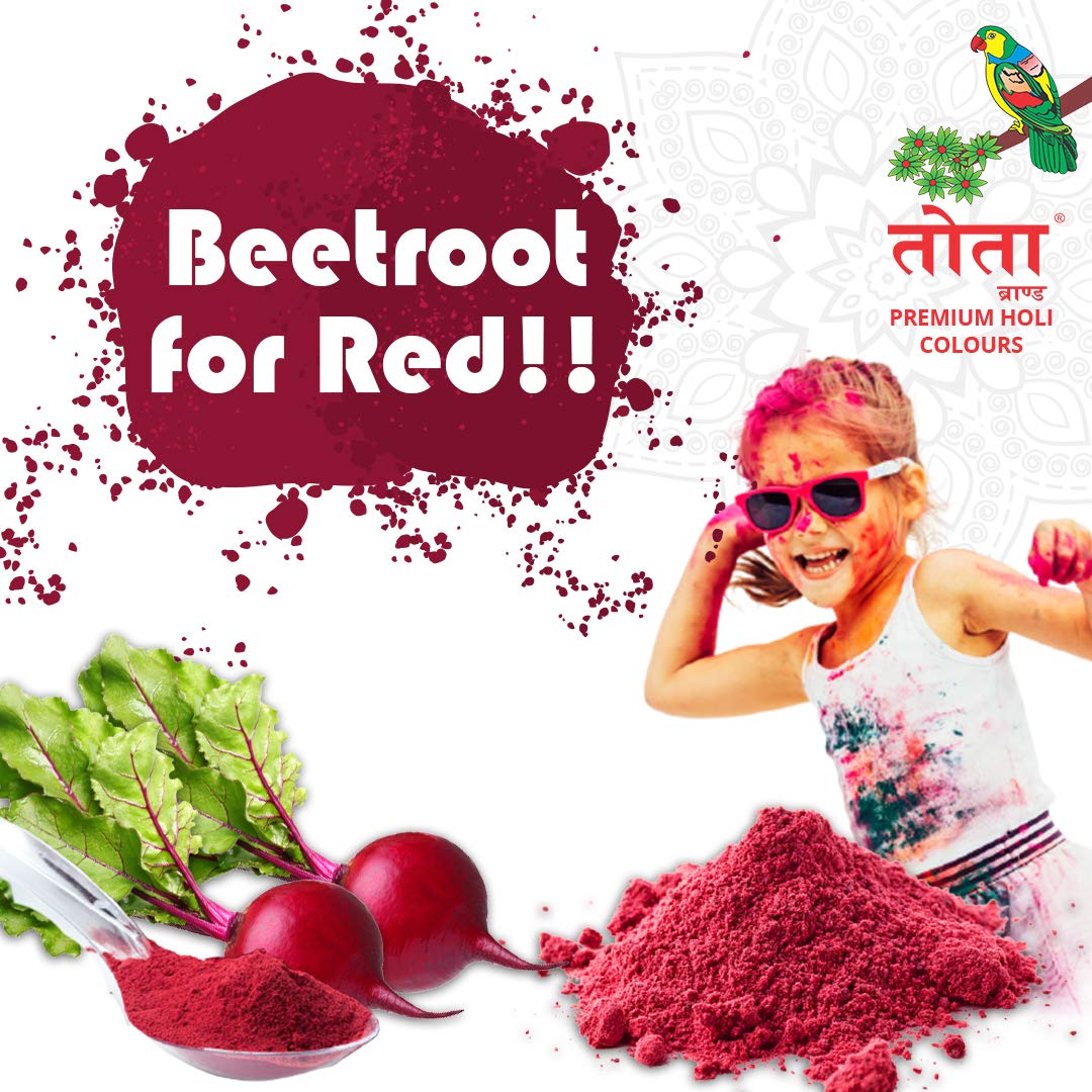 Organic Raw Gulal 40g X 4 Pcs