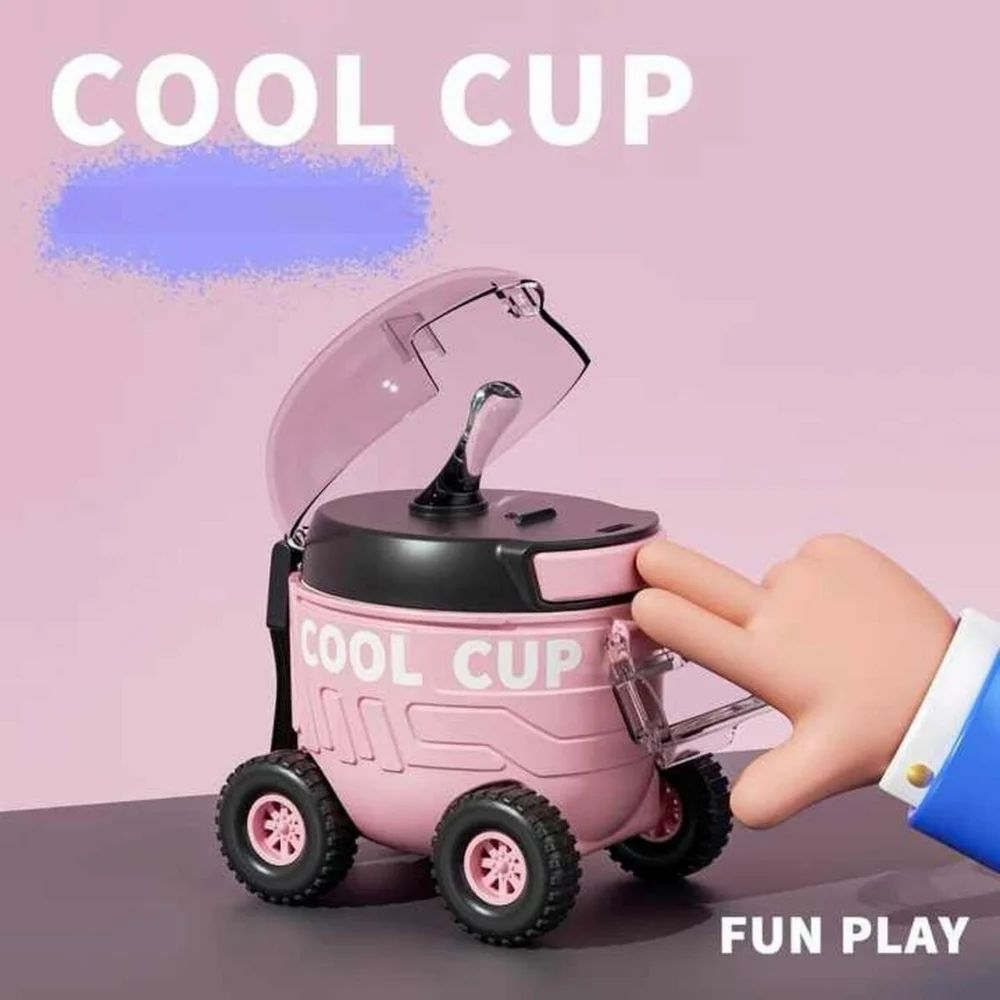 Personalize Coolcup Interesting Toy Cute Appearance for School Home Water Bottle 500 ml Water Bottle (Set of 1, Multicolor)