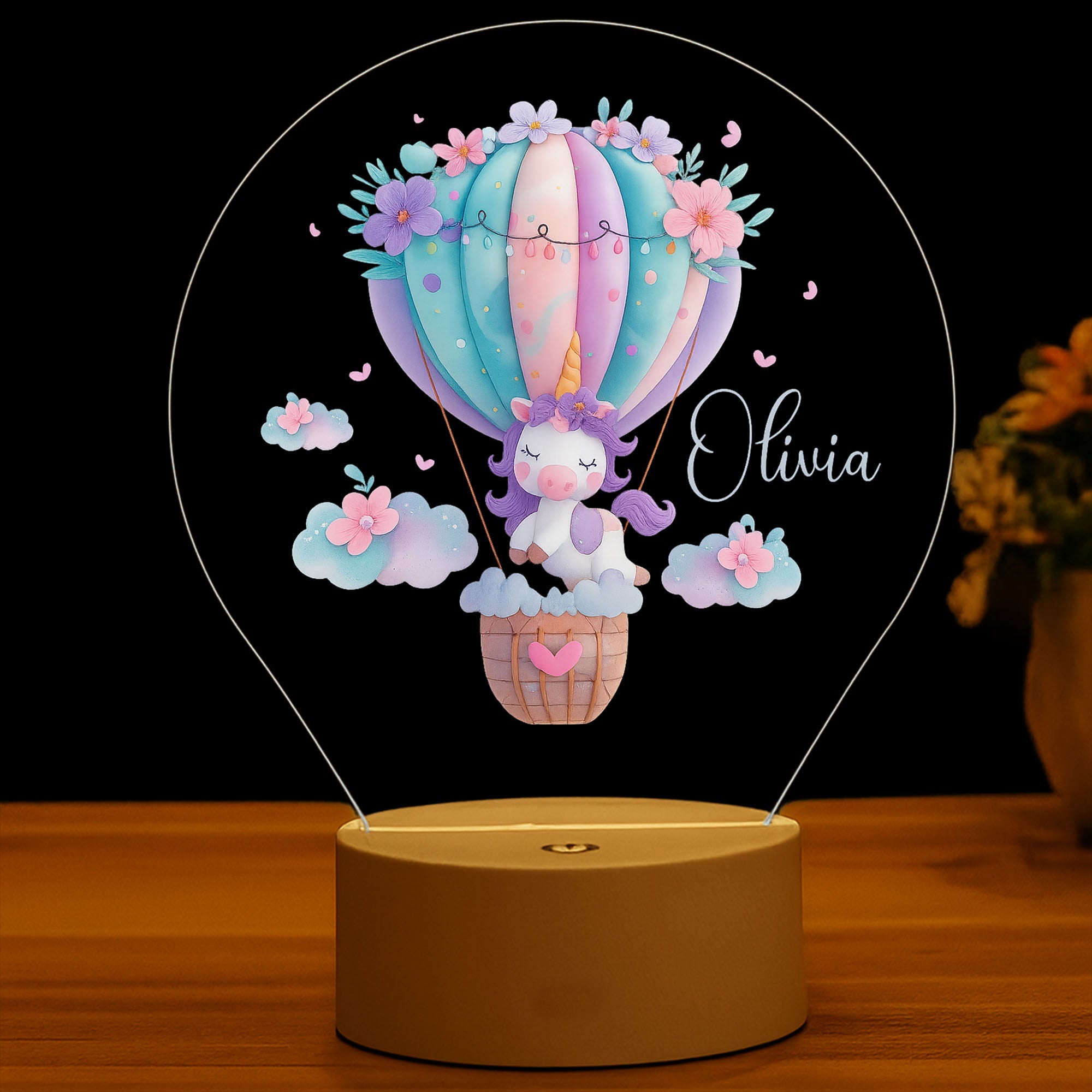 Unicorn Night Light | Kids Bedroom Decor | Children&