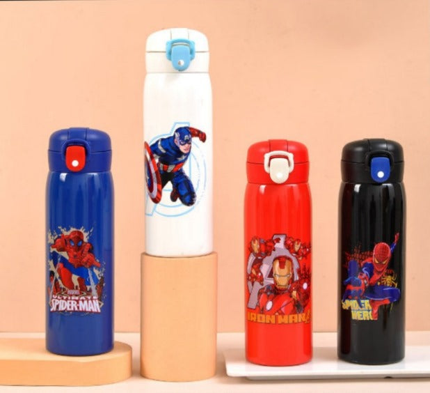 Marvel Hero Stainless Steel Kids Water Bottle - Leak Proof And Insulated (500 ml)