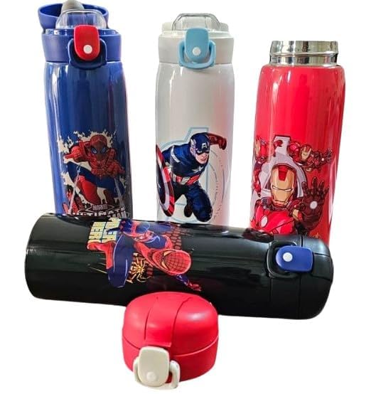 Marvel Hero Stainless Steel Kids Water Bottle - Leak Proof And Insulated (500 ml)