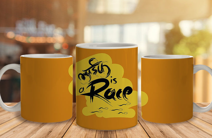 Life Ki Race Ceramic Mug, 350 Ml