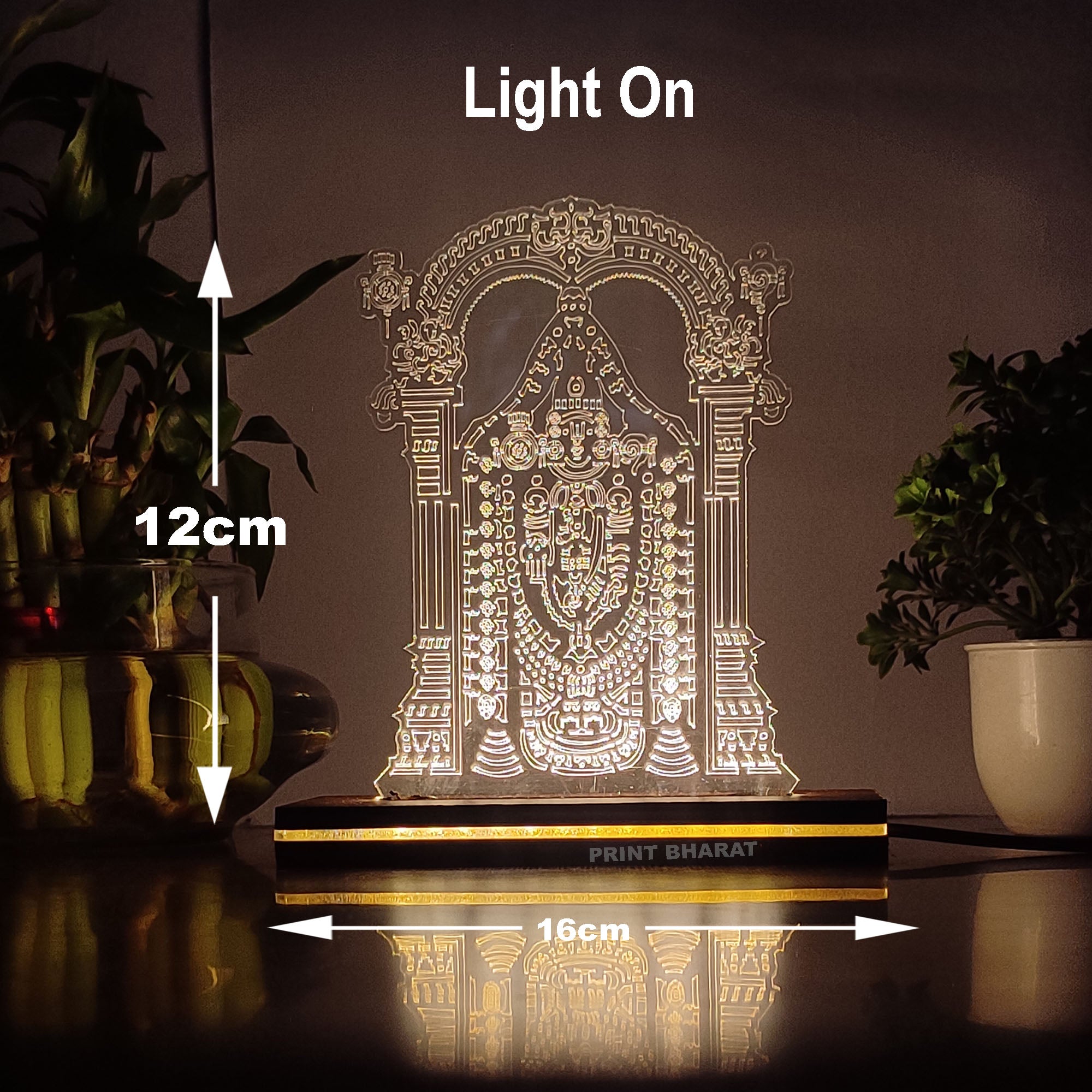 Acrylic Bala Ji Led frame size ( 16 cm* 11 Cm )