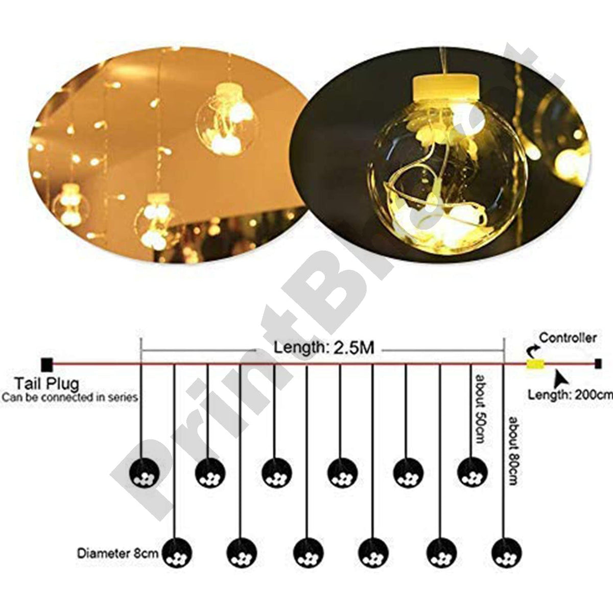 Wish Ball Diwali Decoration Curtain for Decoration for Gift Christmas Decoration Valentine Decoration Home Decoration