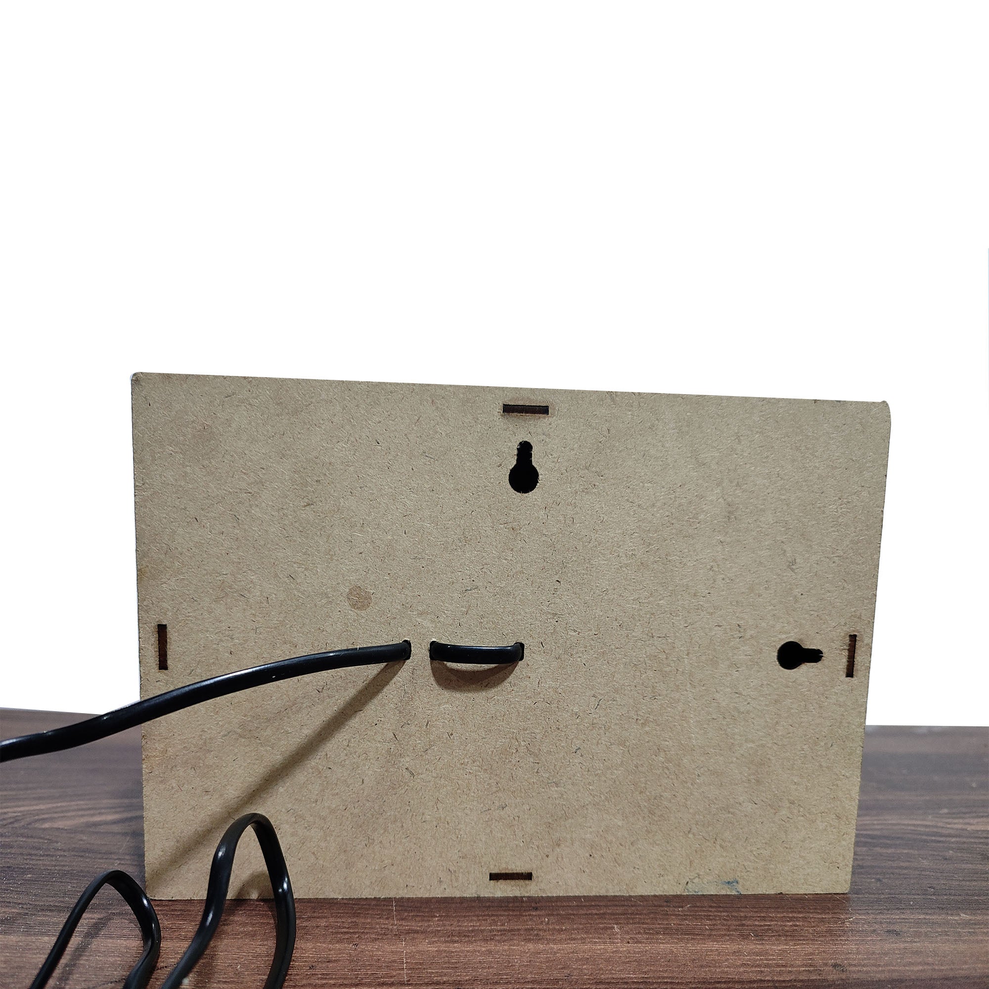 MDF Wood Art Work Led Frame Wooden Color with Laser Cut Finish (Led Adi Yogi Frame)