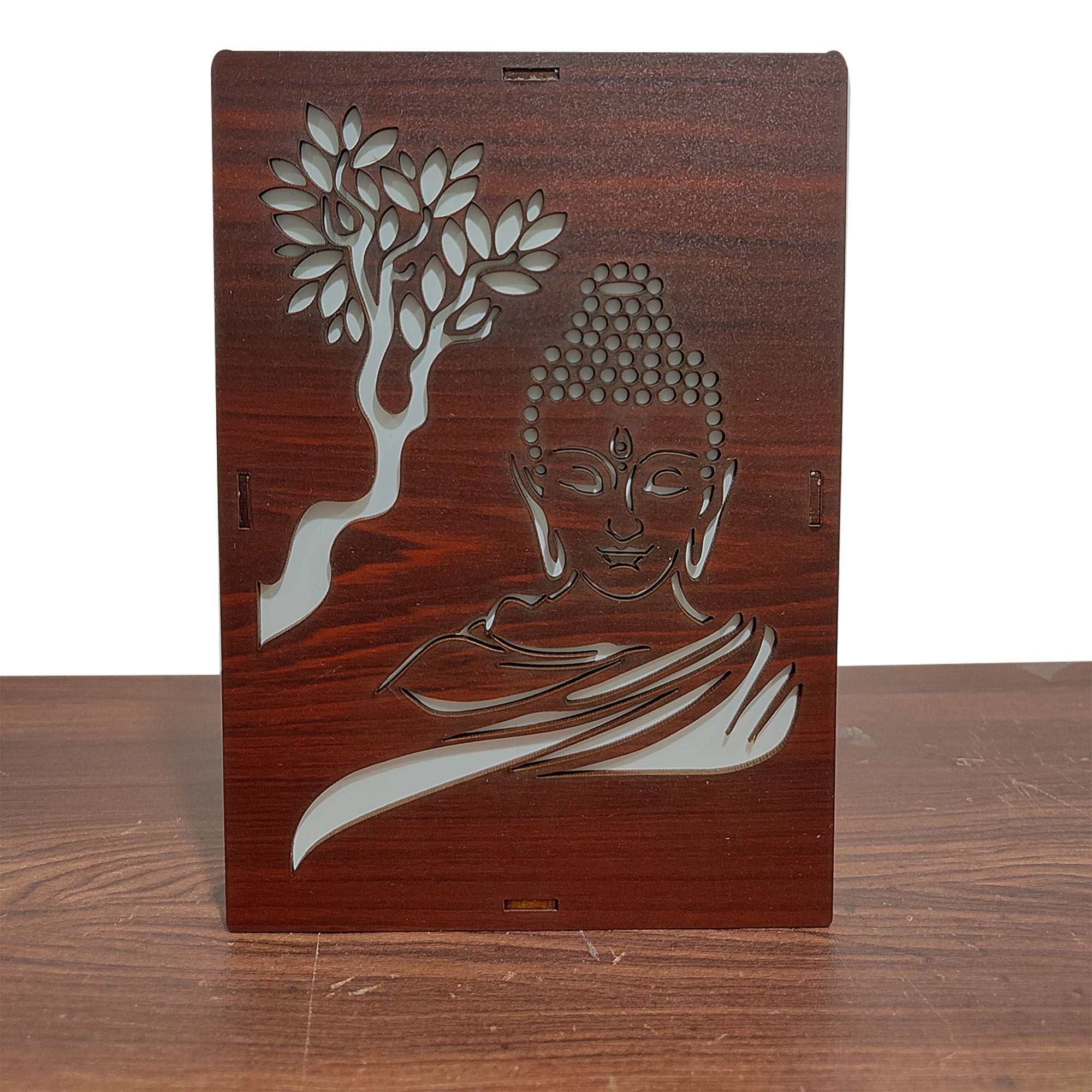 MDF Wood Art Work Led Frame Wooden Color with Laser Cut Finish