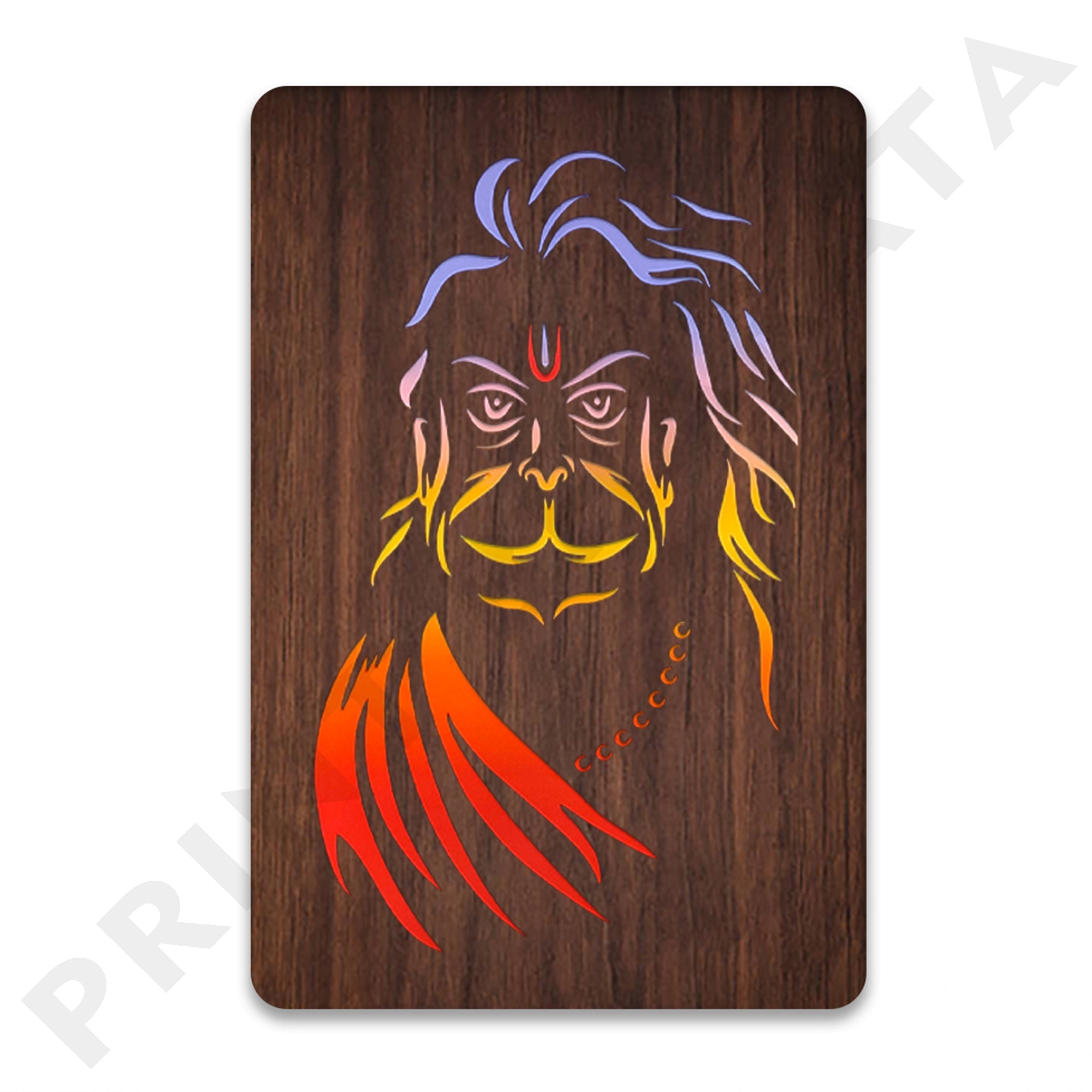MDf Neon Hanuman Ji Frame
