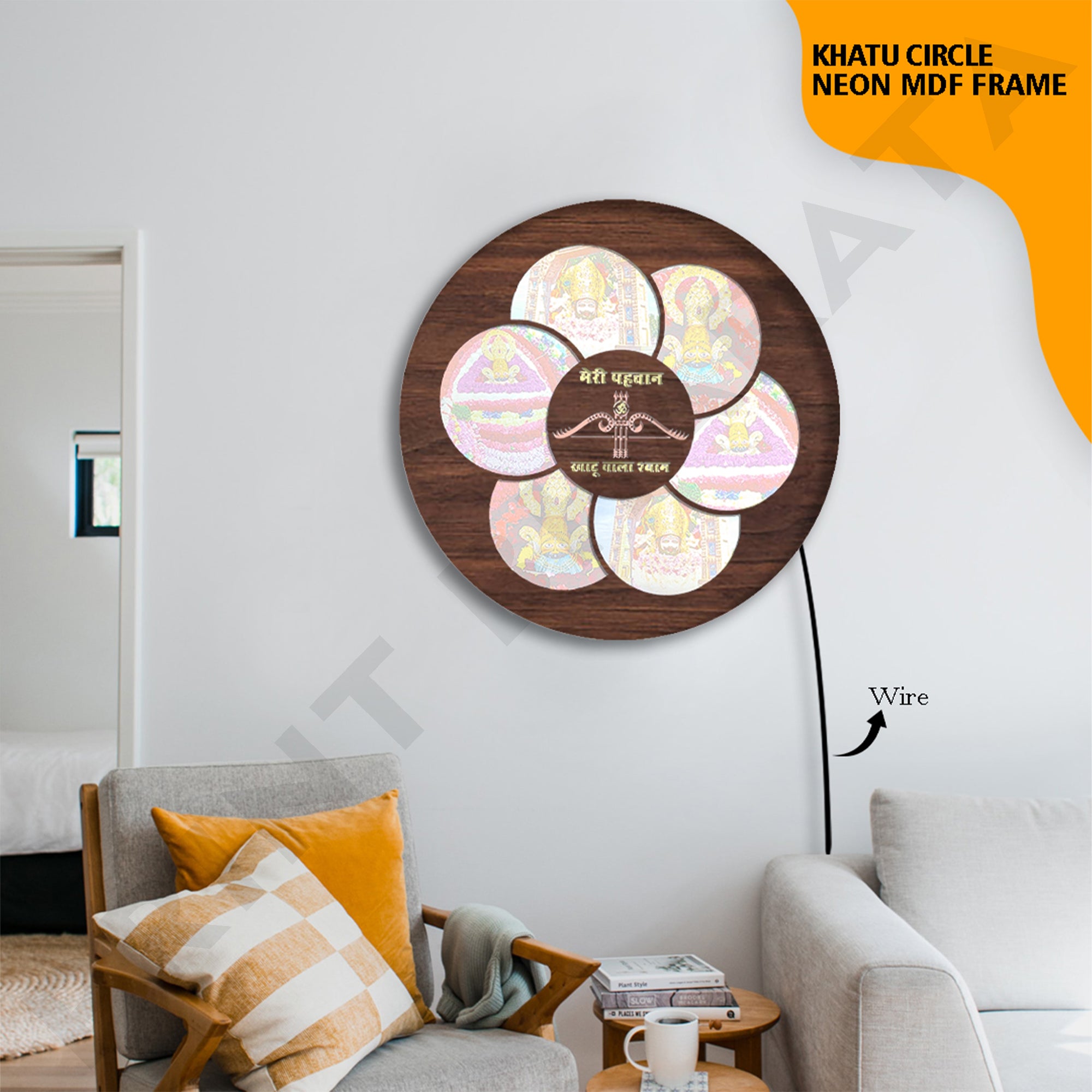 Neon Khatu Circle Frame