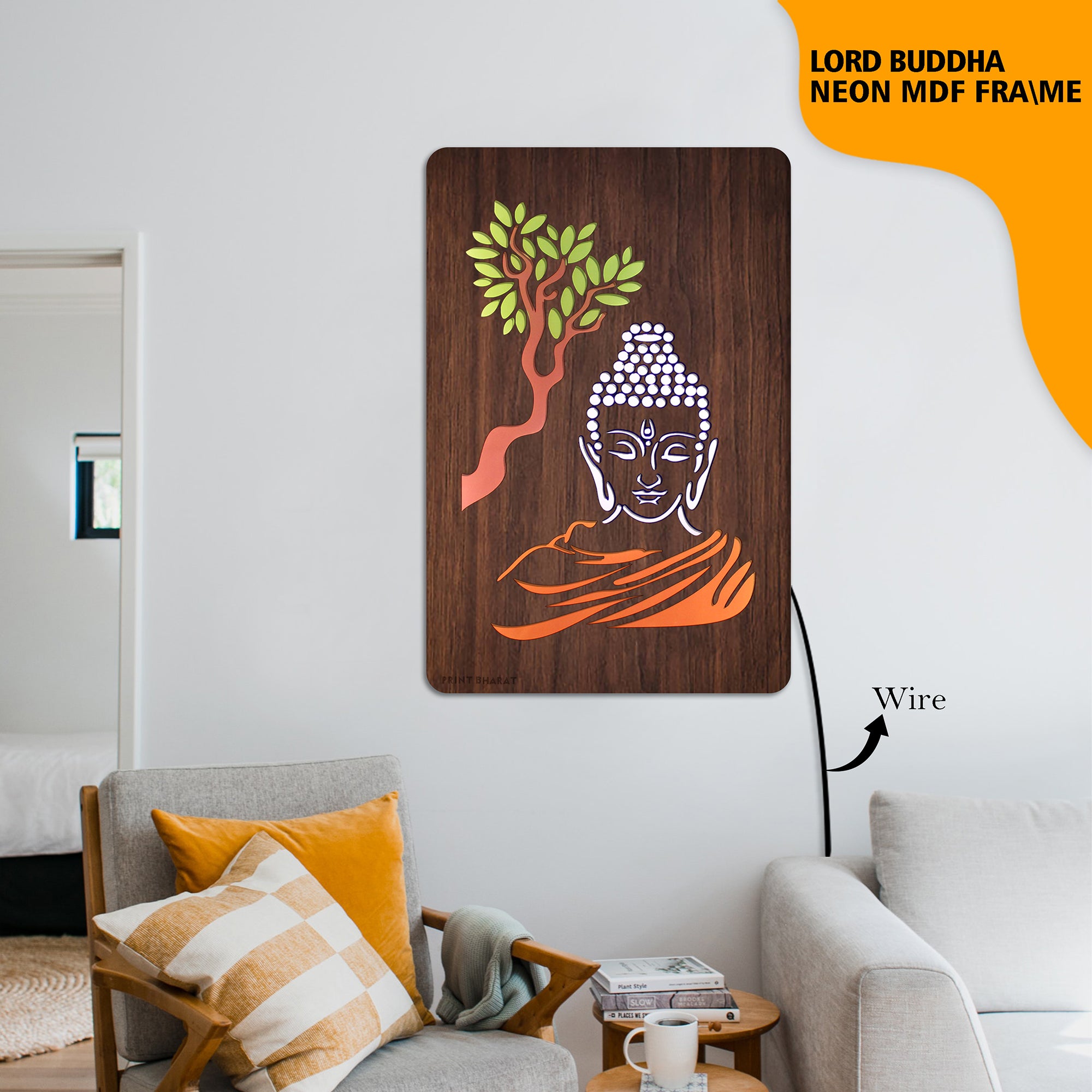 Lord Buddha MDf Aadi Yogi Frame