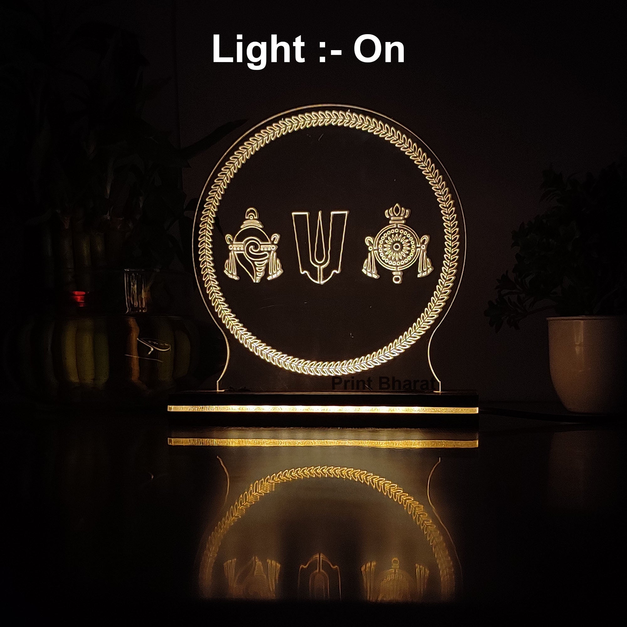 Acrylic Balaji (Symbol) Led frame size ( 16 cm* 12 Cm )