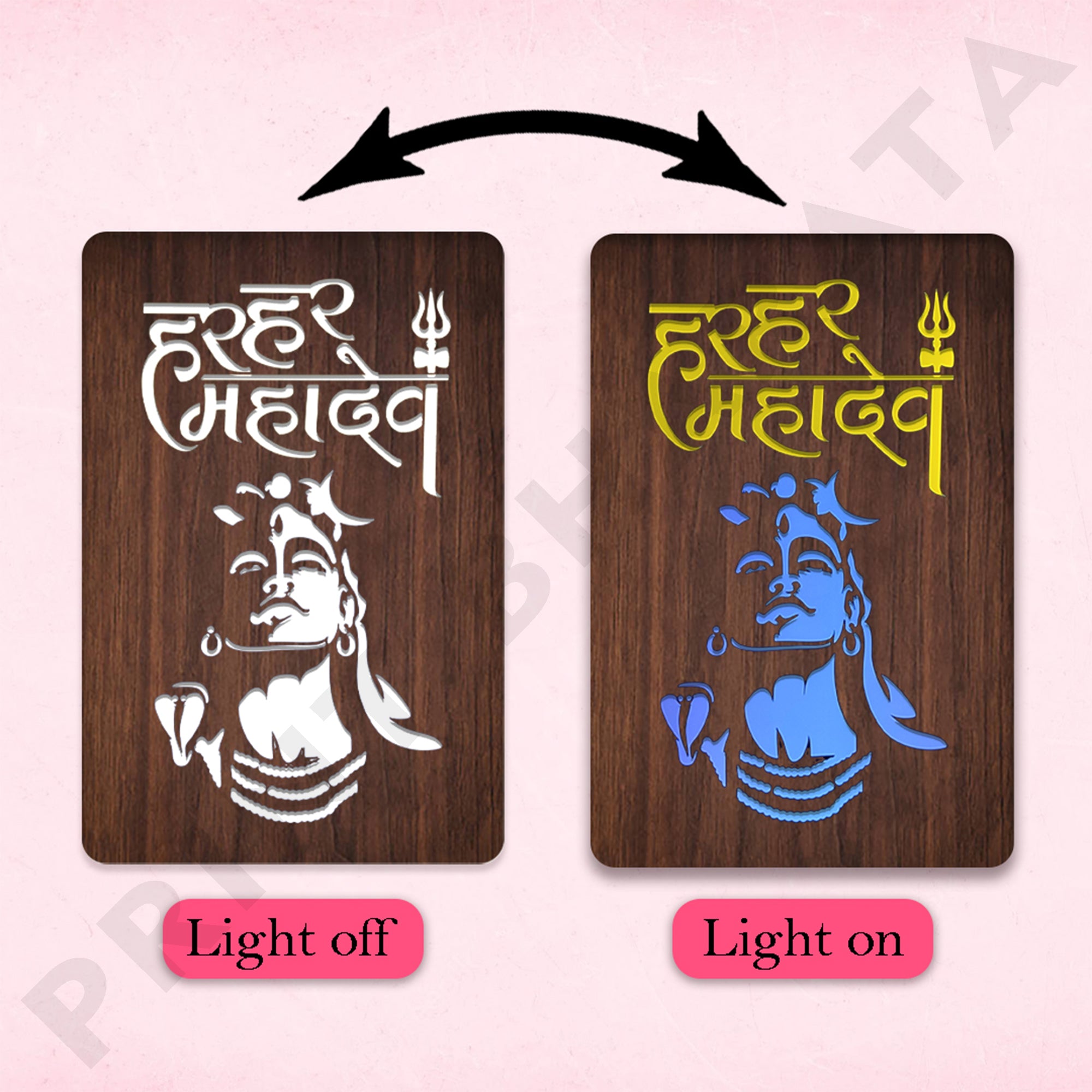MDf Neon Har Har Mahadev Frame