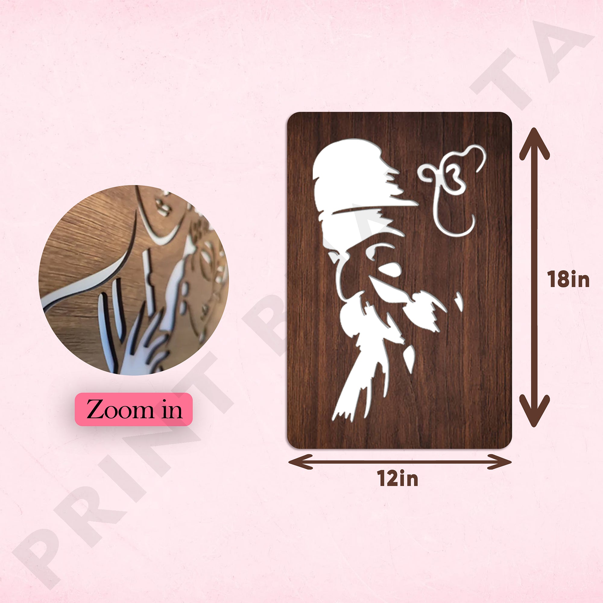 Neon MDF wahe Guru ji Frame