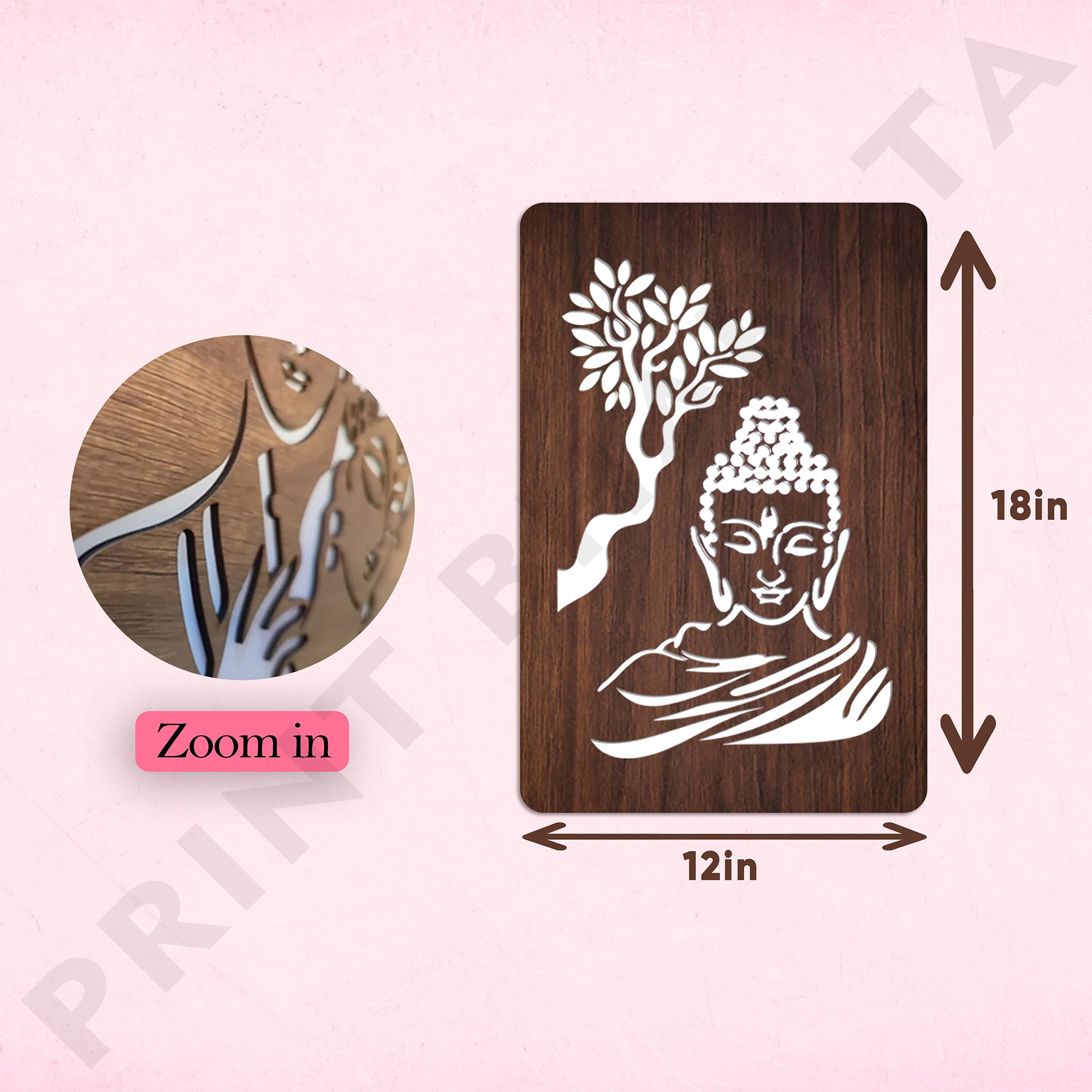 Lord Buddha MDf Aadi Yogi Frame