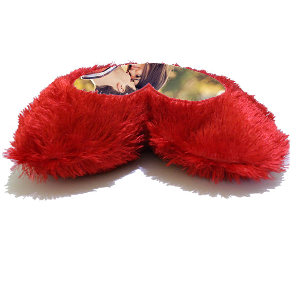 PERSONALIZED HEART SHAPE RED CUSHION