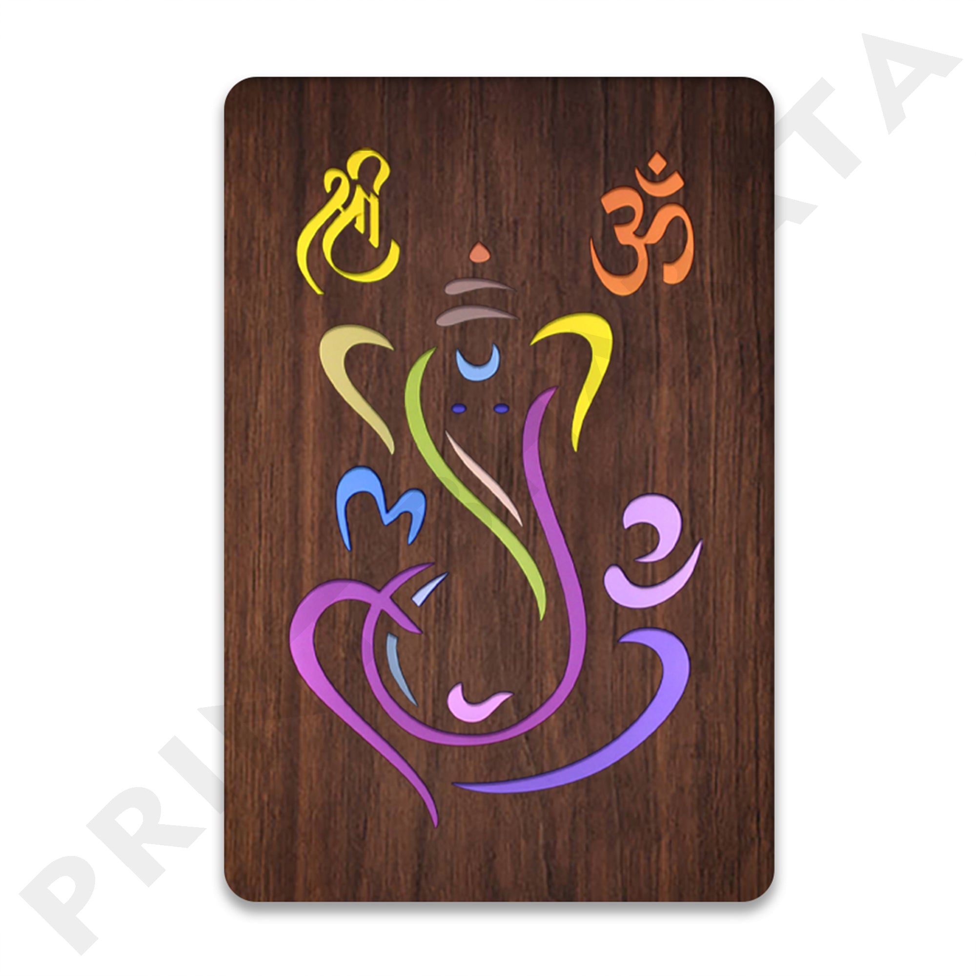 Neon MDF Shri Ganesh ji Frame