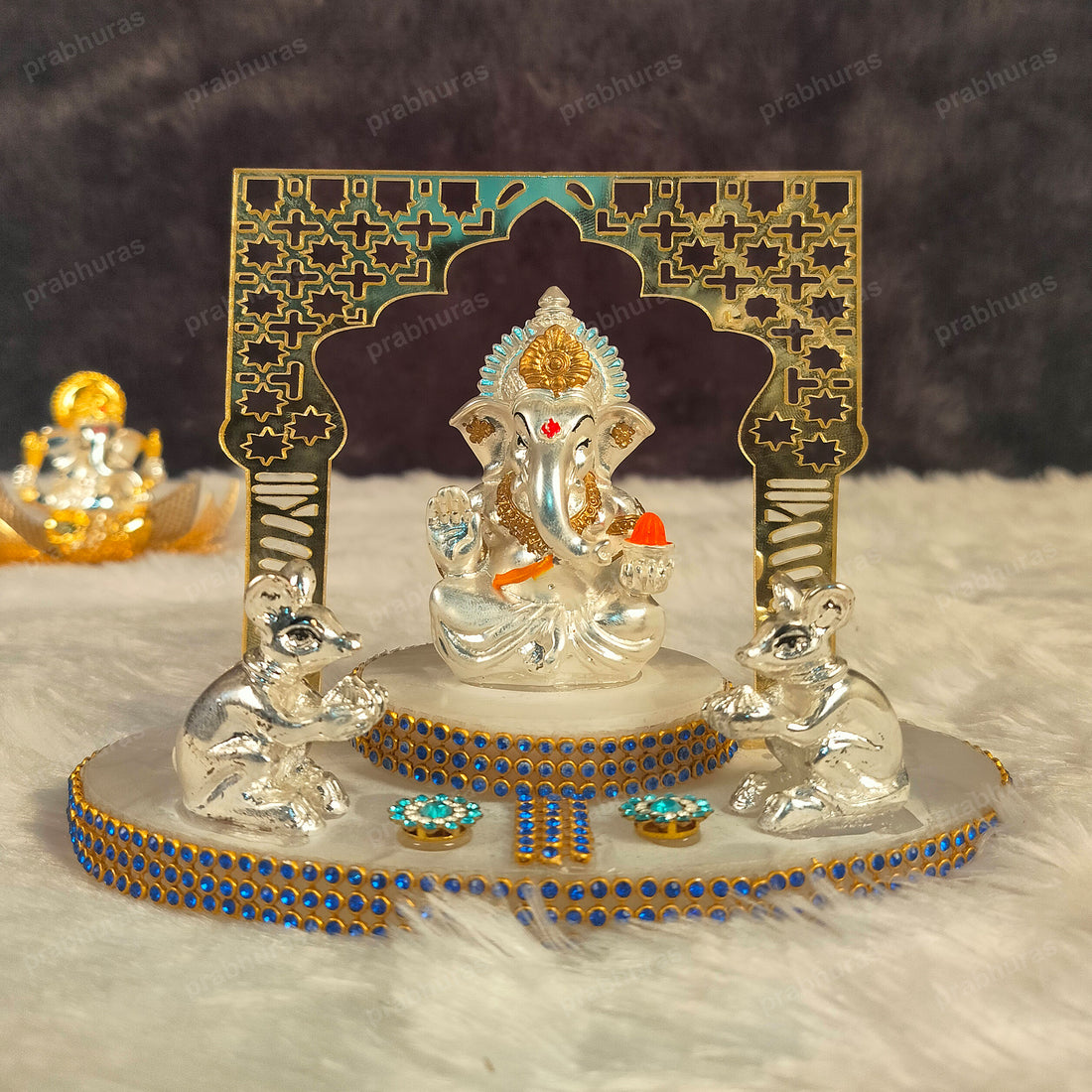 Shri Ganesh ji Dawar Gate  With Gold And Silver Coated