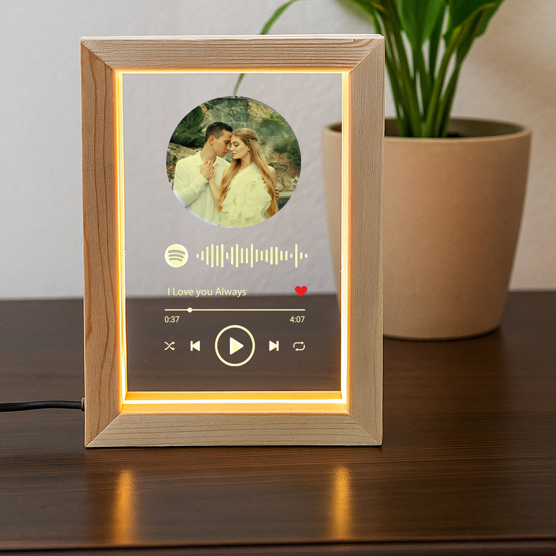 Customized Acrylic Spotify Photo Frame Personalized Name, Photo Text