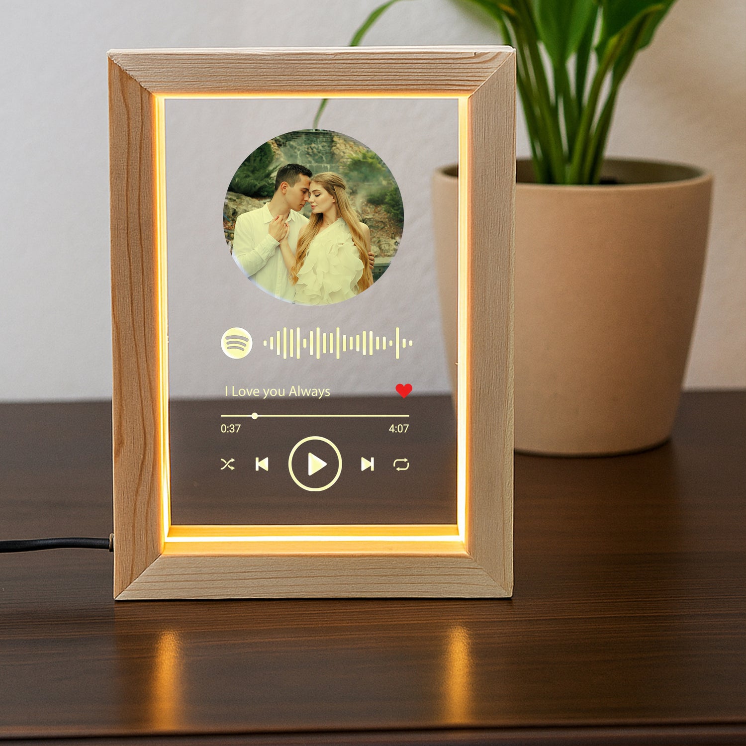 Customized Acrylic Spotify Photo Frame Personalized Name, Photo Text