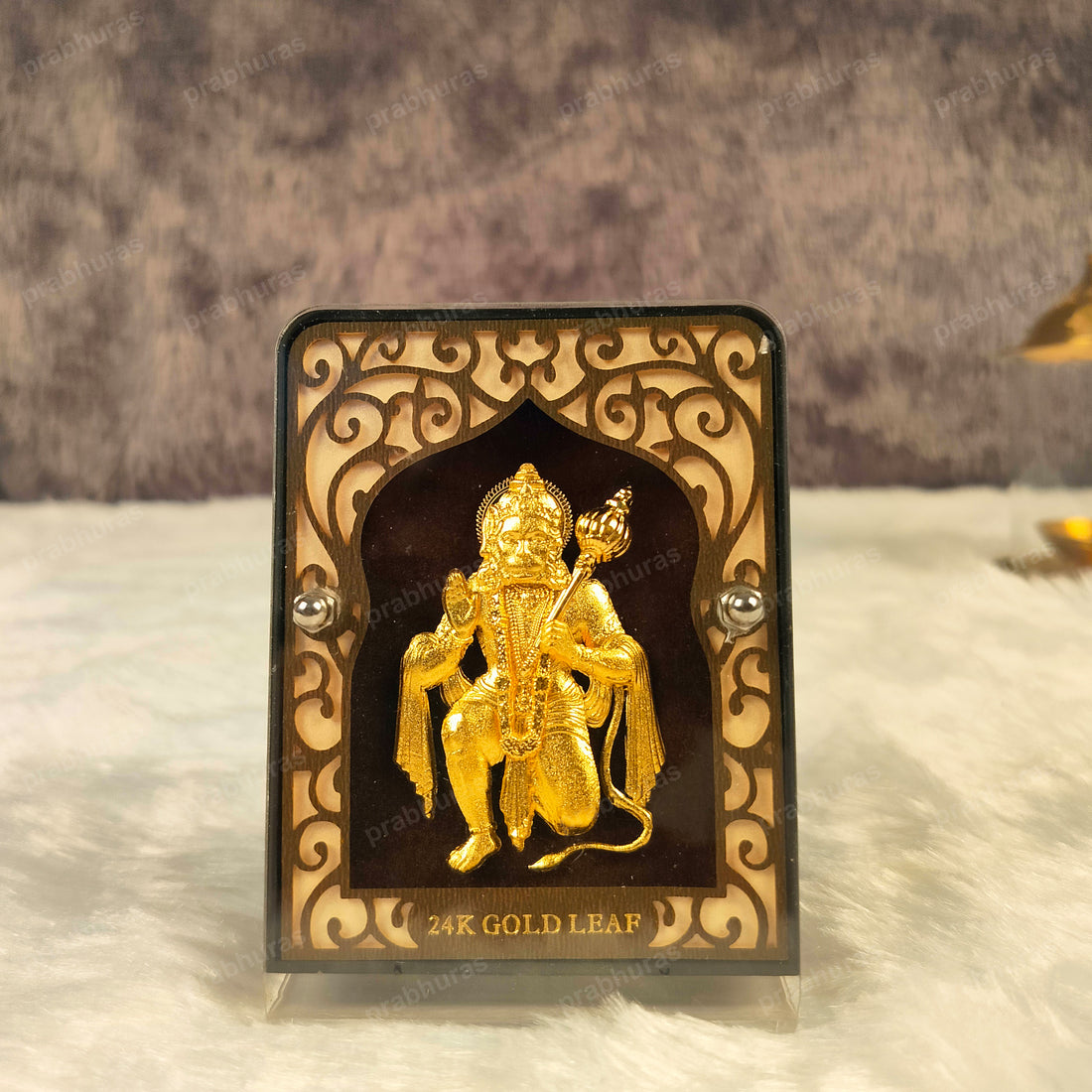 Mahabali Hanuman Leaf 24KT Gold Coated Table Top