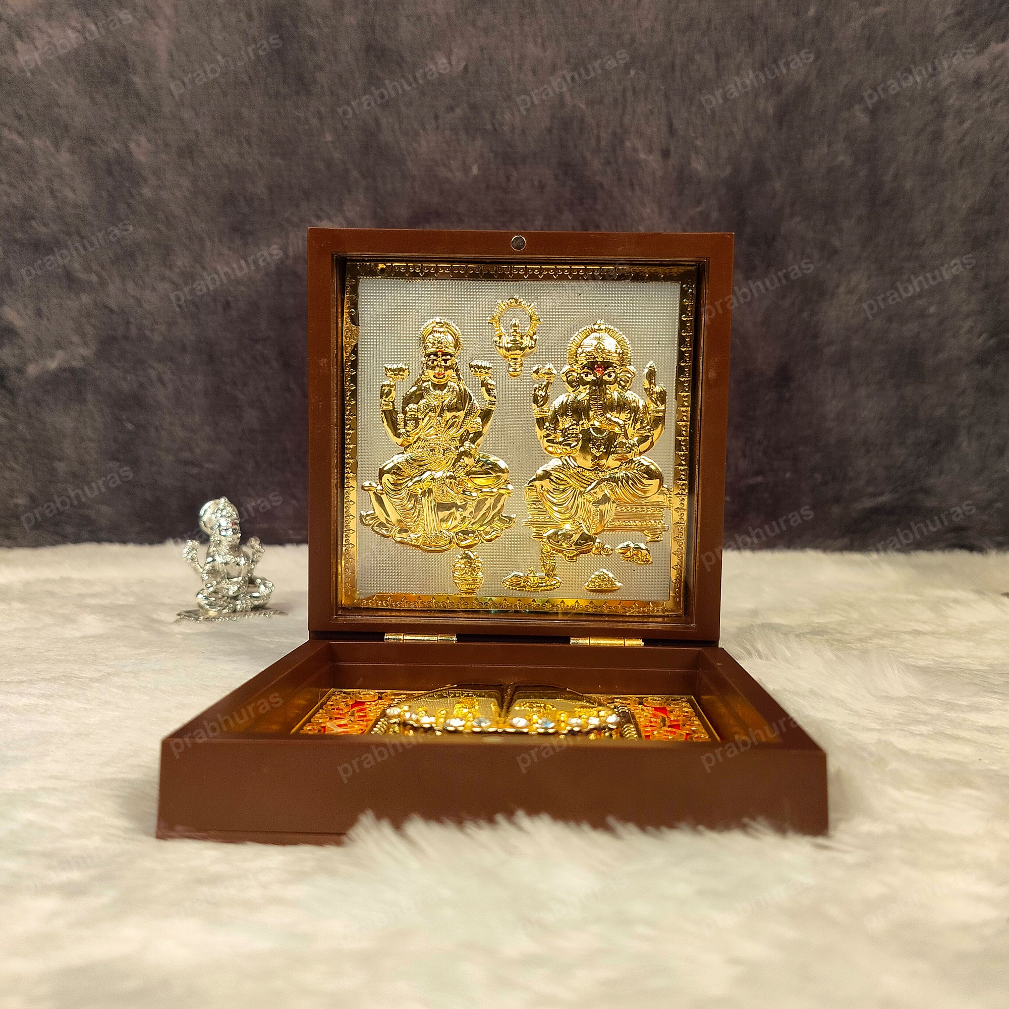 Laxmi Ganesh Pocket Temple (24 Karat Gold Coated)