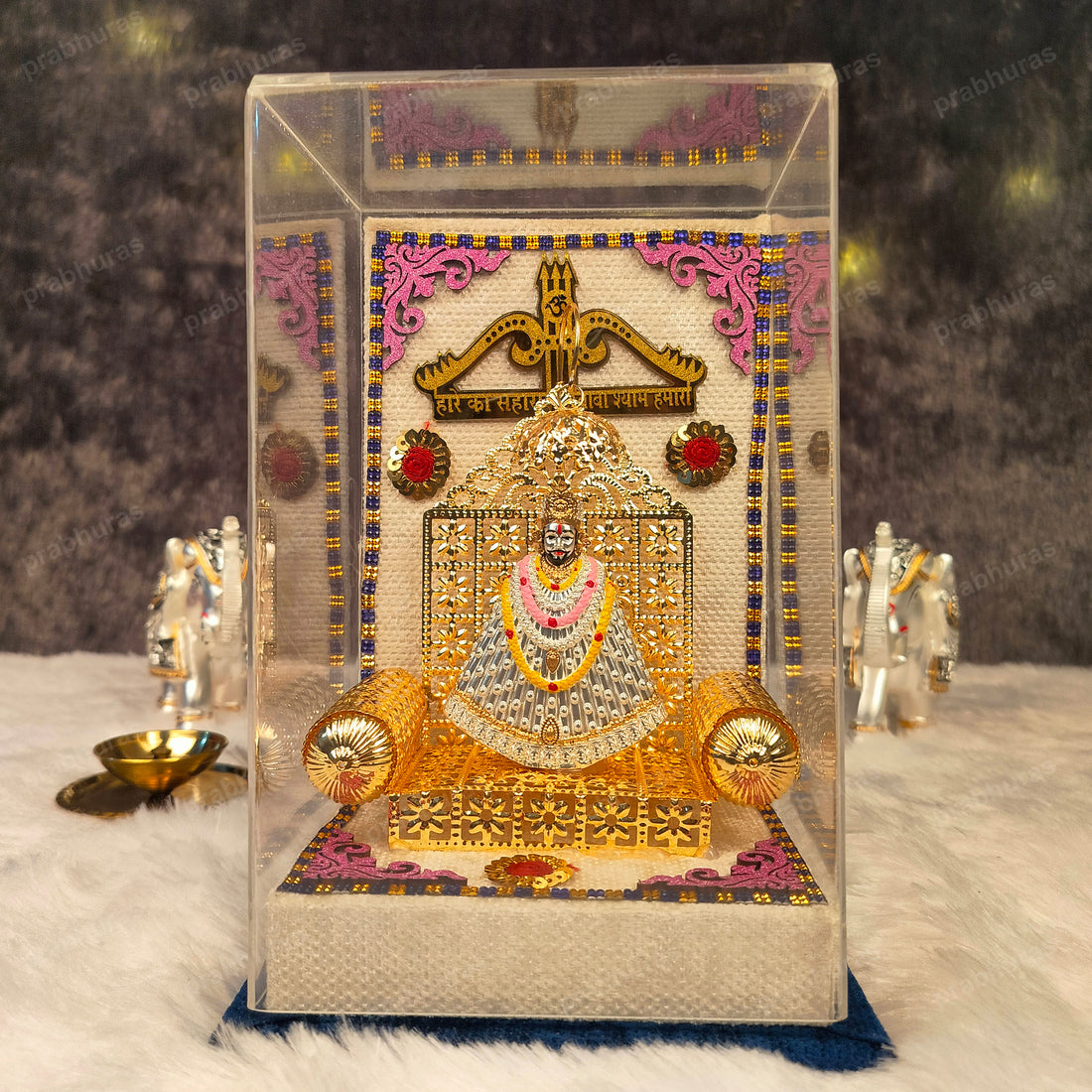 Shri Khatu Shyam Ji With Gold And Silver Coated