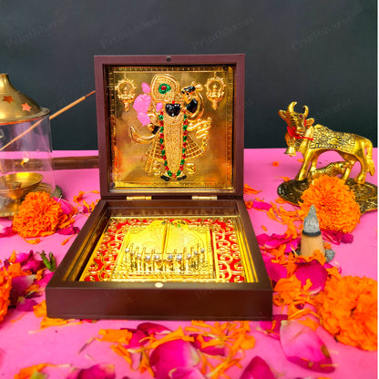 Shreenathji Pocket Temple (24 Karat Gold Coated)