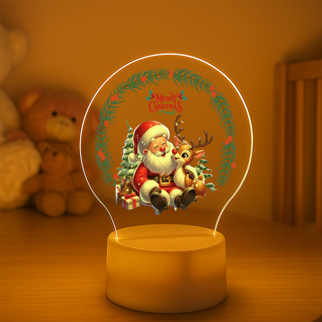 christmas Christmas LED Night Lamp | Festive Decorative Light for Home &amp; Gifting