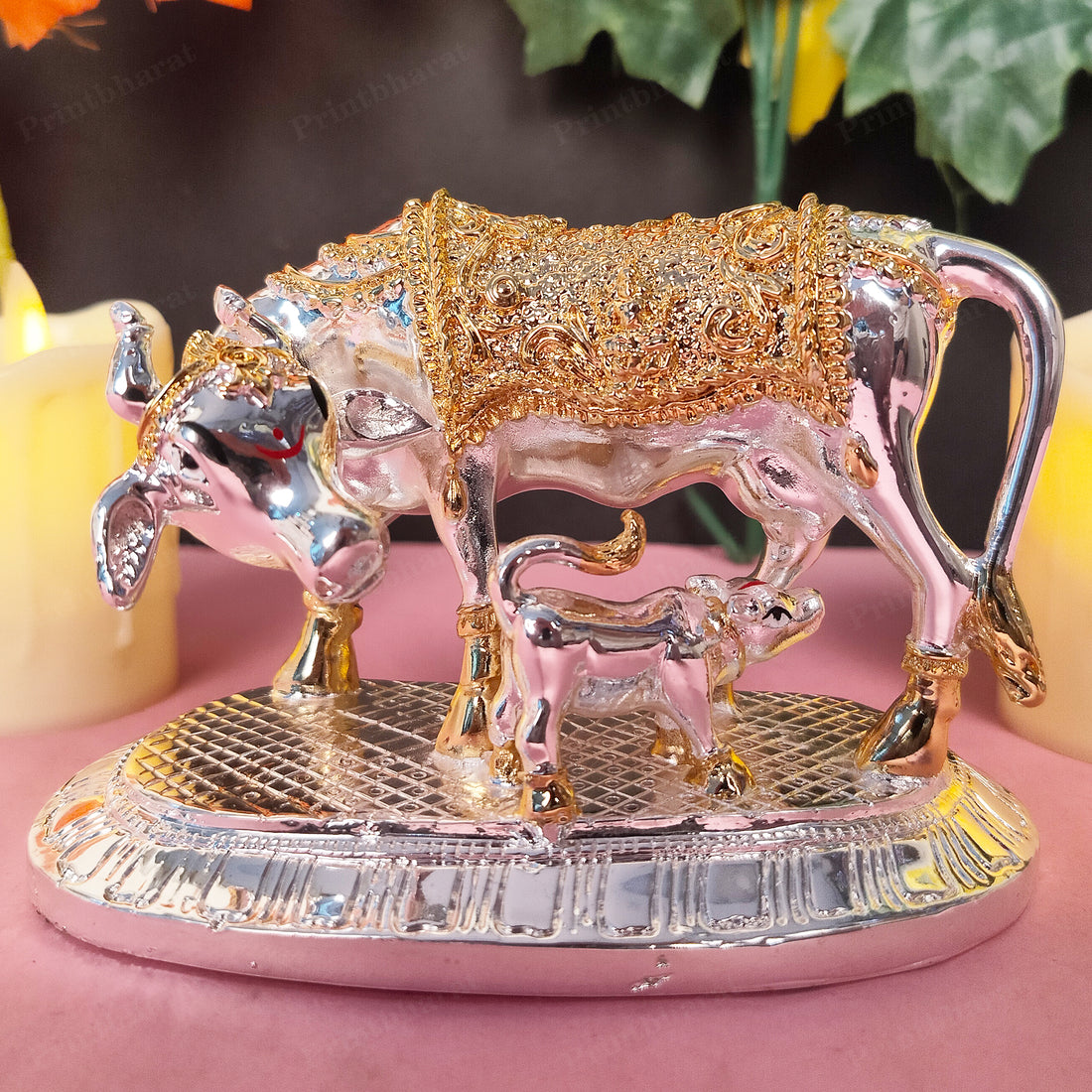 Kamdhenu Cow with Calf Vastu, Vastu Items for Home for Good Luck - Offers Wealth, Prosperity, Health, Peace